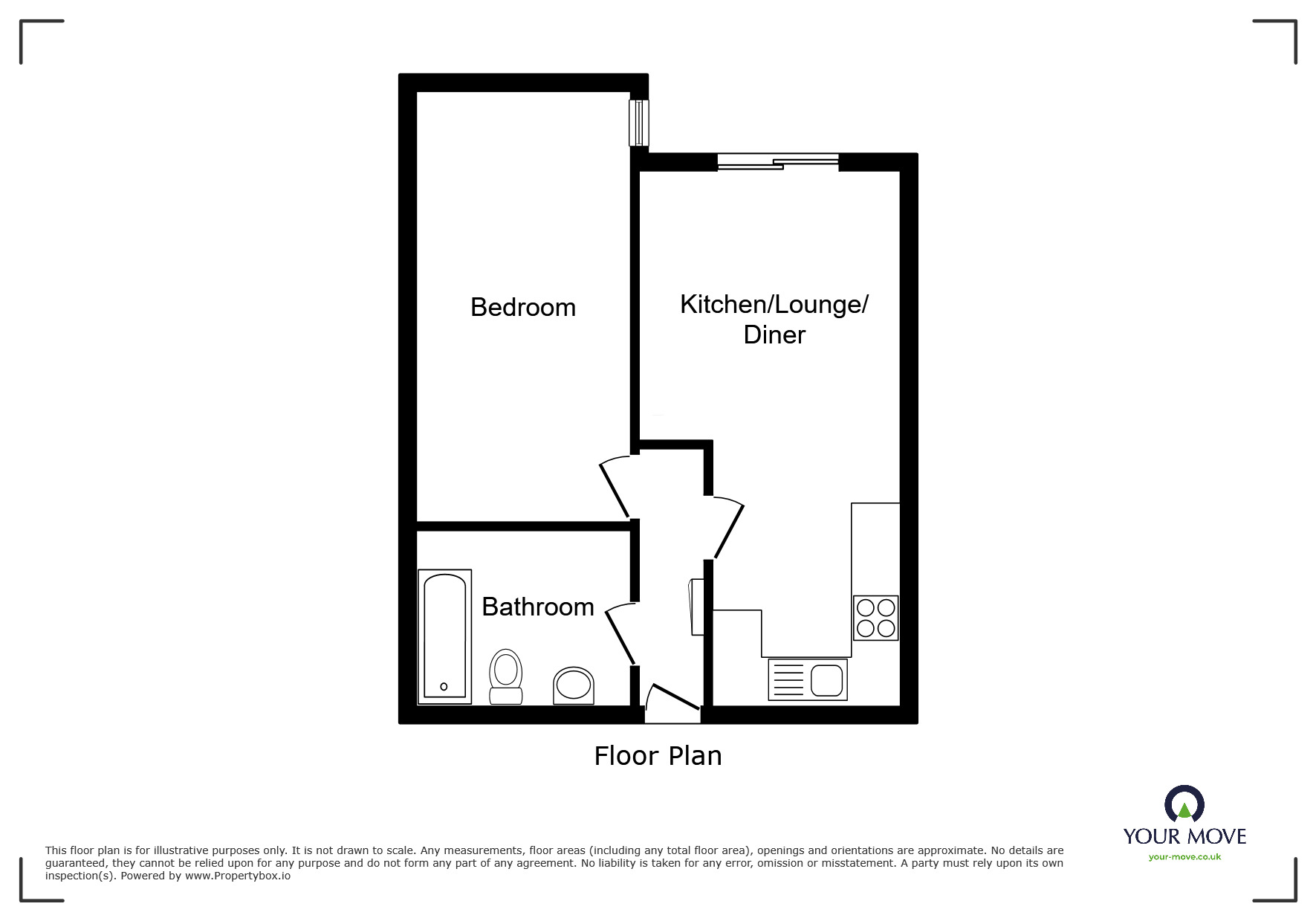 Floorplan of 1 bedroom  Flat to rent, Tanners Court, Lincoln, LN5