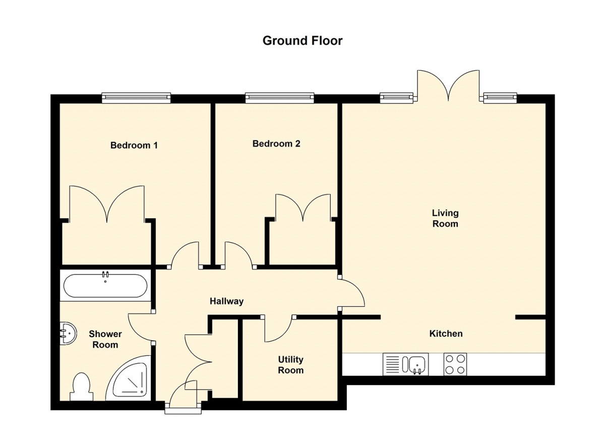 Floorplan of 2 bedroom Flat to rent, St. Swithins Square, Lincoln, LN2