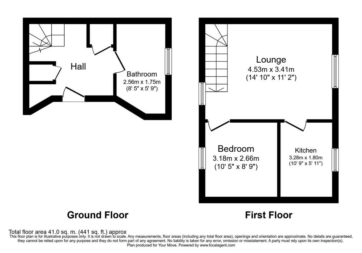 Floorplan of 1 bedroom  Flat to rent, Turnbury Close, Lincoln, LN6