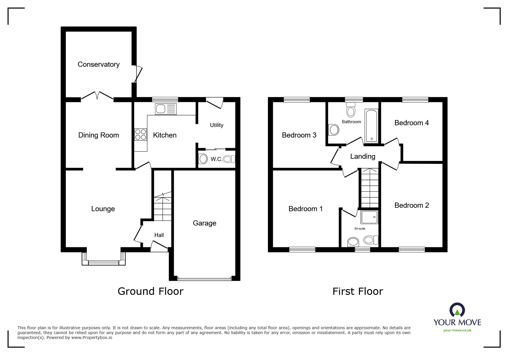 Floorplan of 4 bedroom Detached House to rent, Sycamore Grove, Bracebridge Heath, Lincoln, LN4