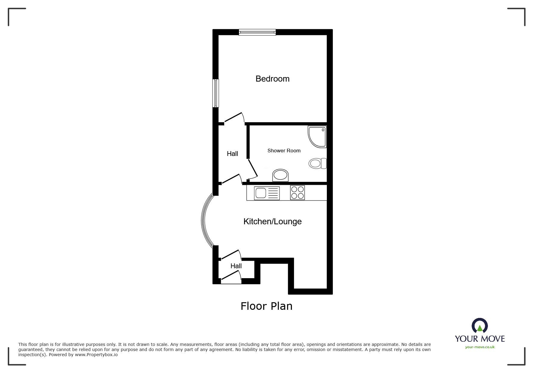 Floorplan of 1 bedroom Flat to rent, Monks Road, Lincoln, Lincolnshire, LN2