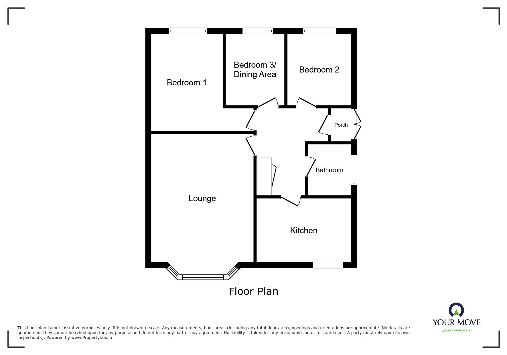 Floorplan of 3 bedroom Detached Bungalow to rent, Rivehall Avenue, Welton, Lincoln, LN2