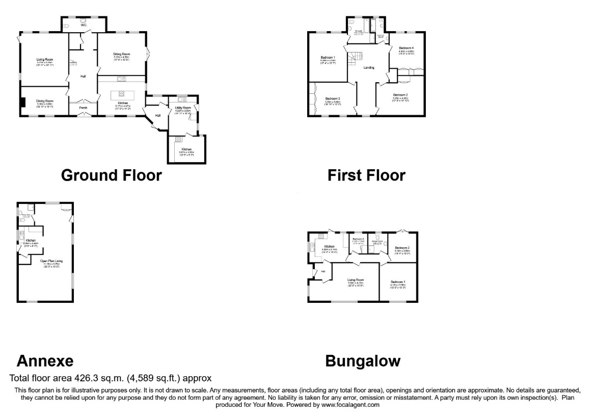 Floorplan of 4 bedroom Detached House for sale, Main Street, North Kyme, Lincolnshire, LN4
