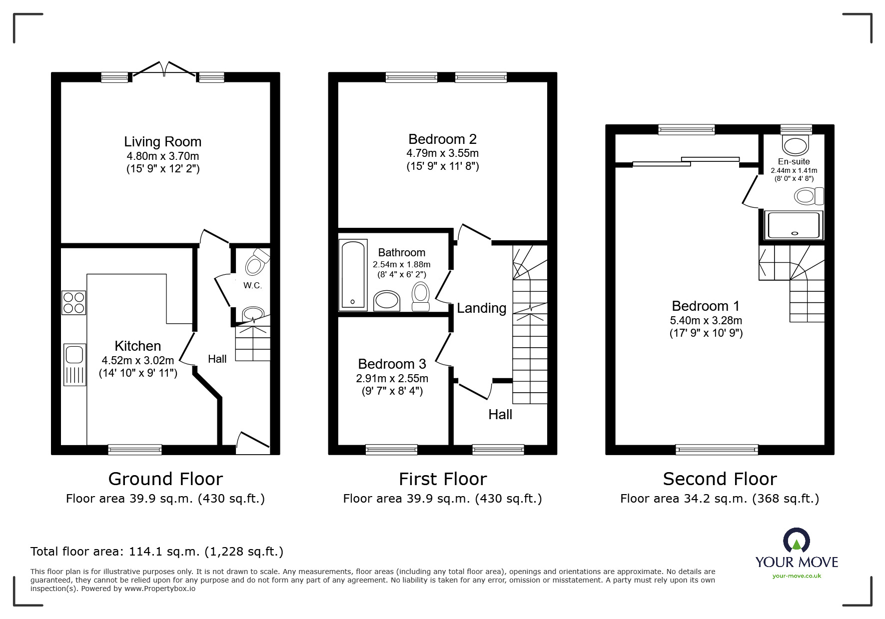 Floorplan of 3 bedroom Semi Detached House for sale, Easom Way, Branston, Lincolnshire, LN4
