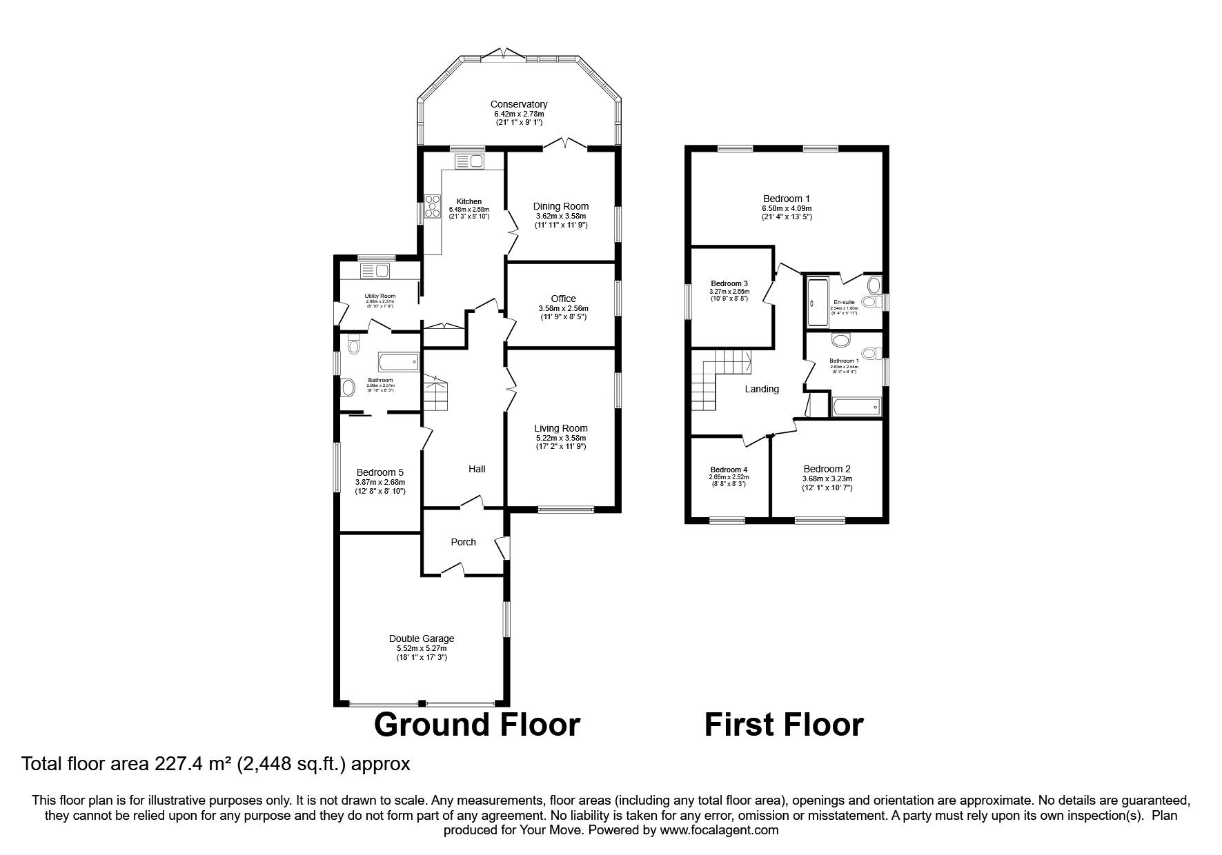 Floorplan of 5 bedroom Detached House for sale, Church Street, Wragby, Lincolnshire, LN8