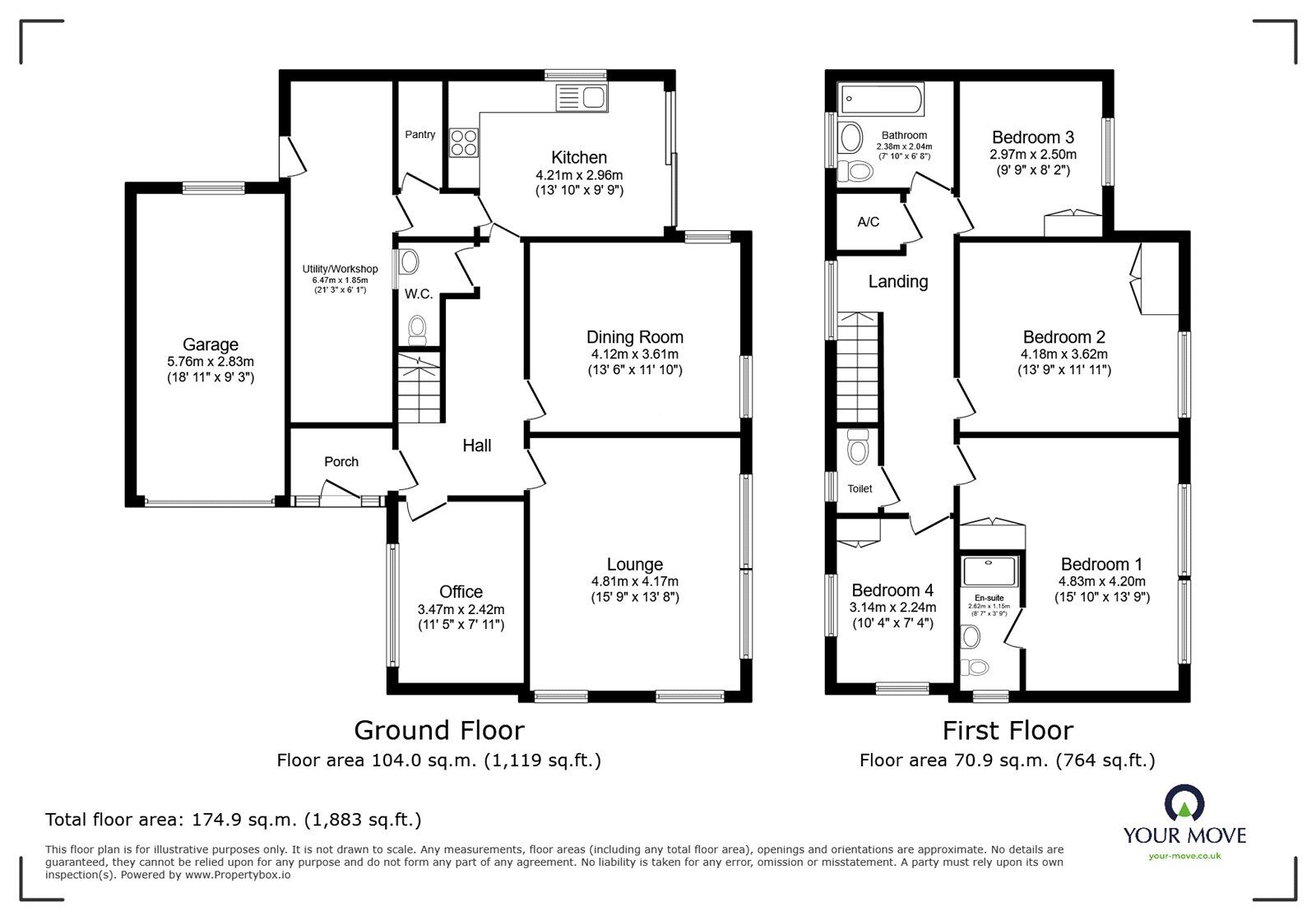 Floorplan of 4 bedroom Detached House for sale, Monks Manor Drive, Lincoln, Lincolnshire, LN2