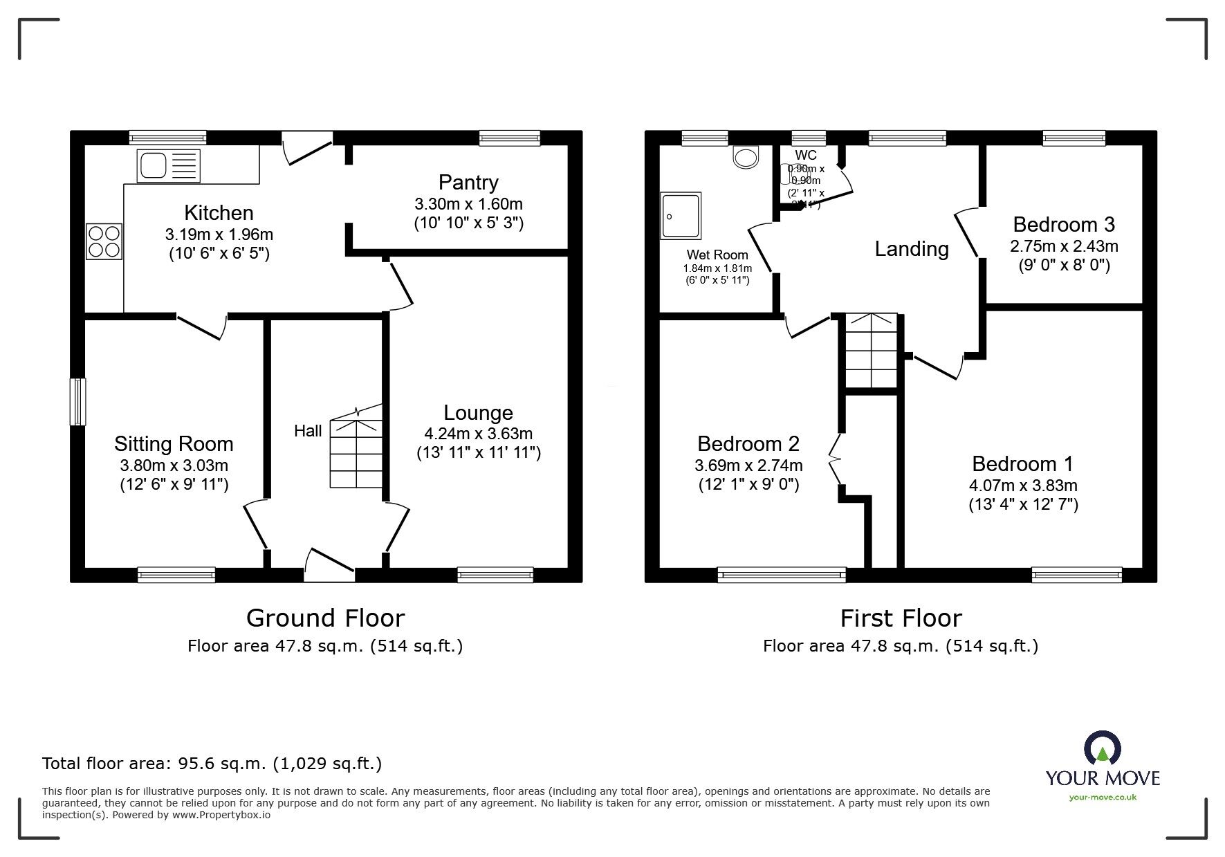 Floorplan of 3 bedroom Semi Detached House for sale, Addison Drive, Lincoln, Lincolnshire, LN2