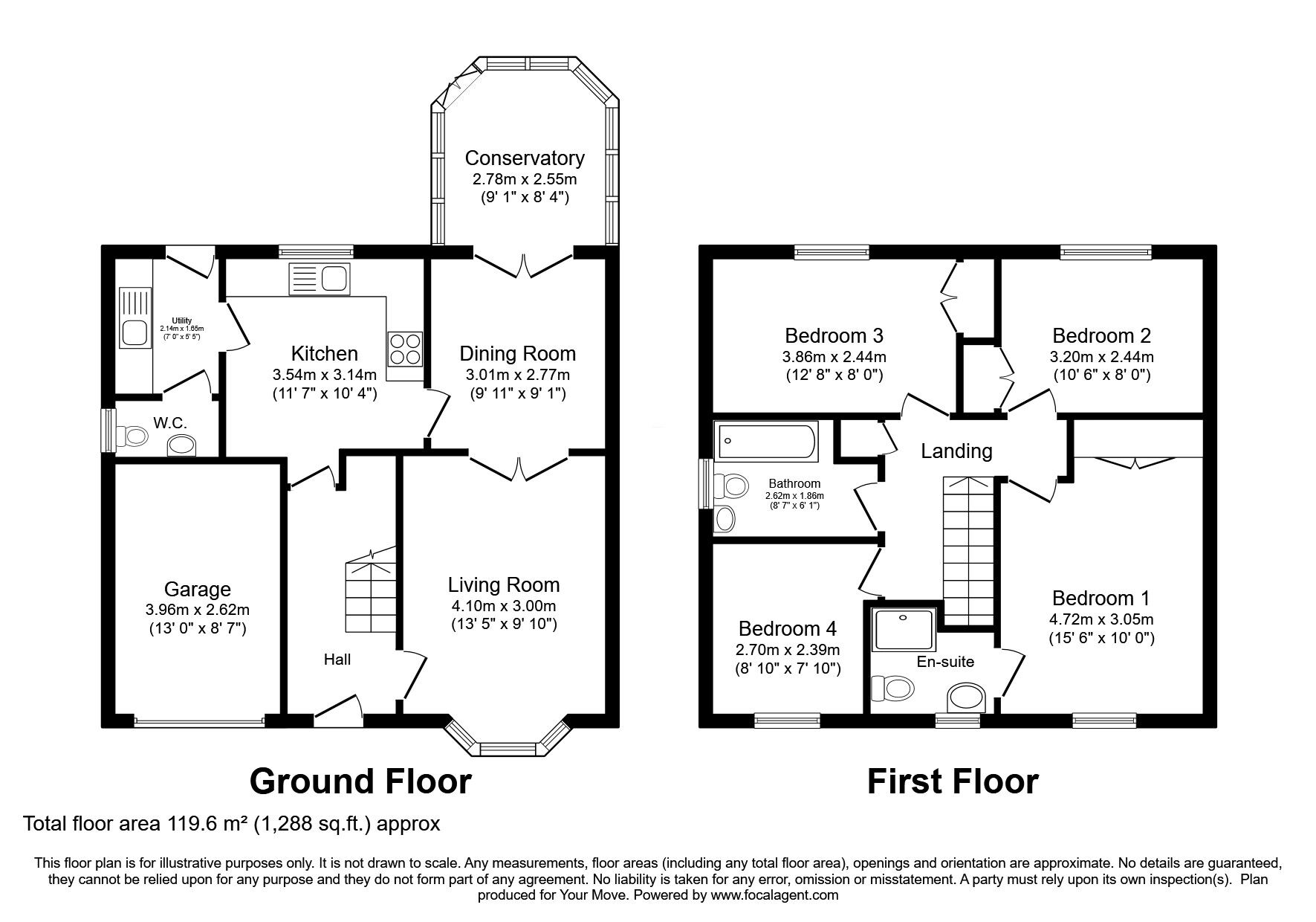 Floorplan of 4 bedroom Detached House for sale, Tapin Close, Lincoln, Lincolnshire, LN1