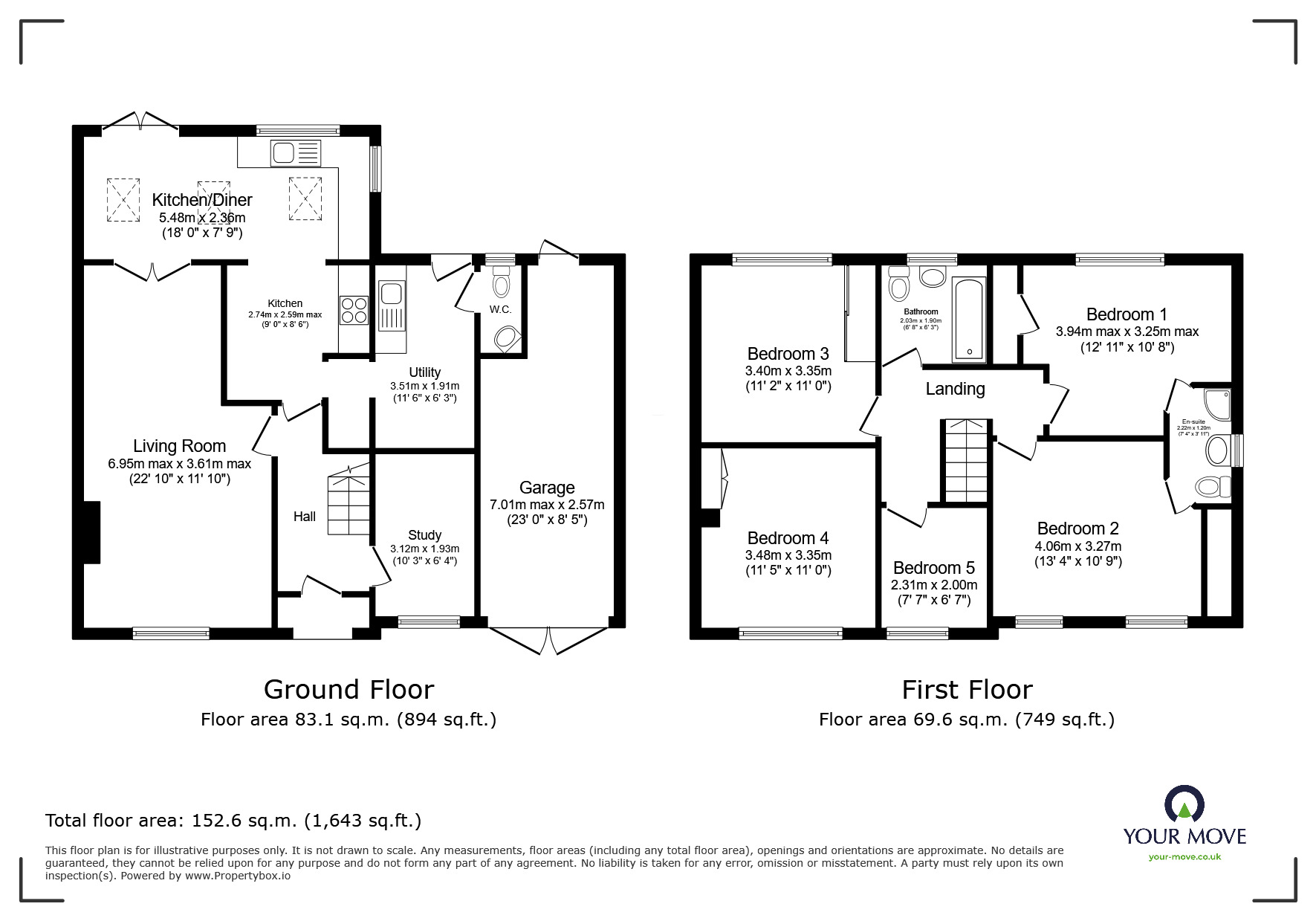 Floorplan of 5 bedroom Semi Detached House for sale, Lansdowne Avenue, Lincoln, Lincolnshire, LN6