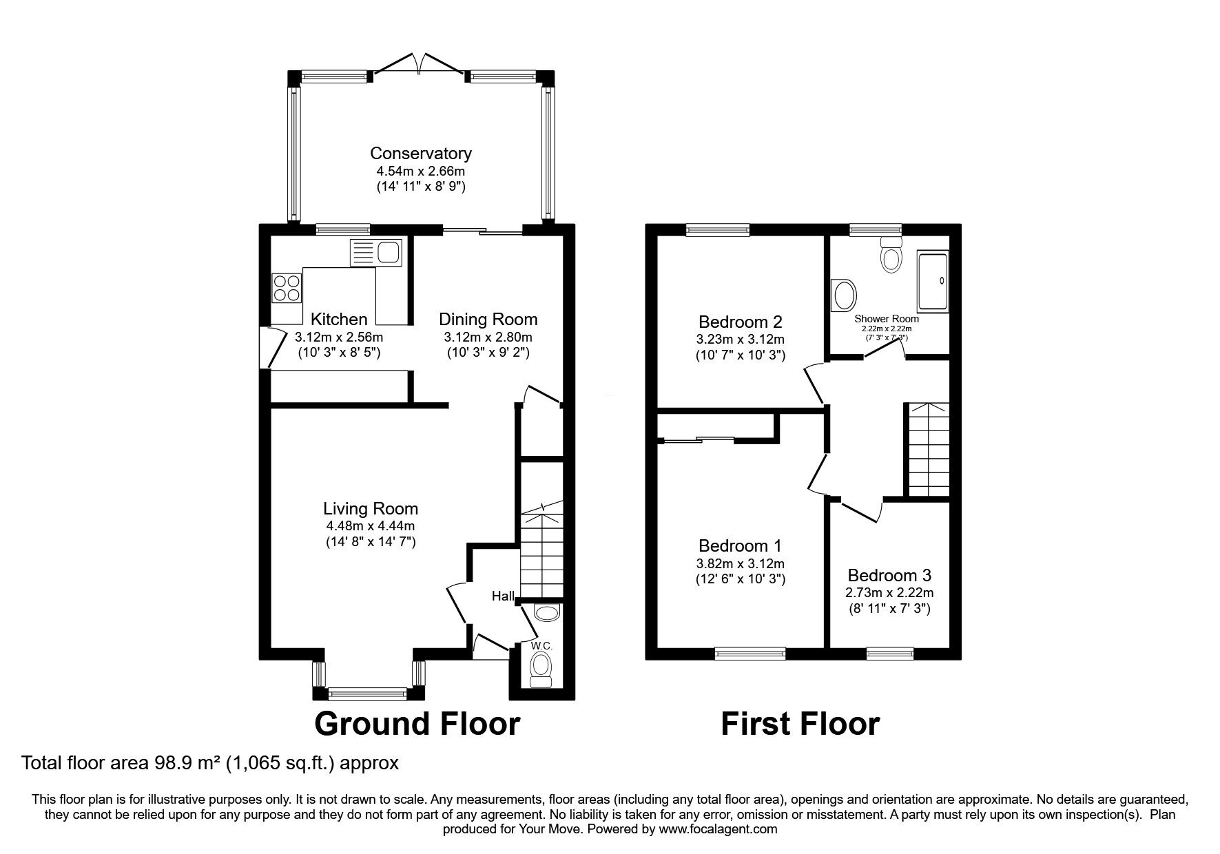 Floorplan of 3 bedroom Semi Detached House for sale, Wedgewood Road, Lincoln, Lincolnshire, LN6