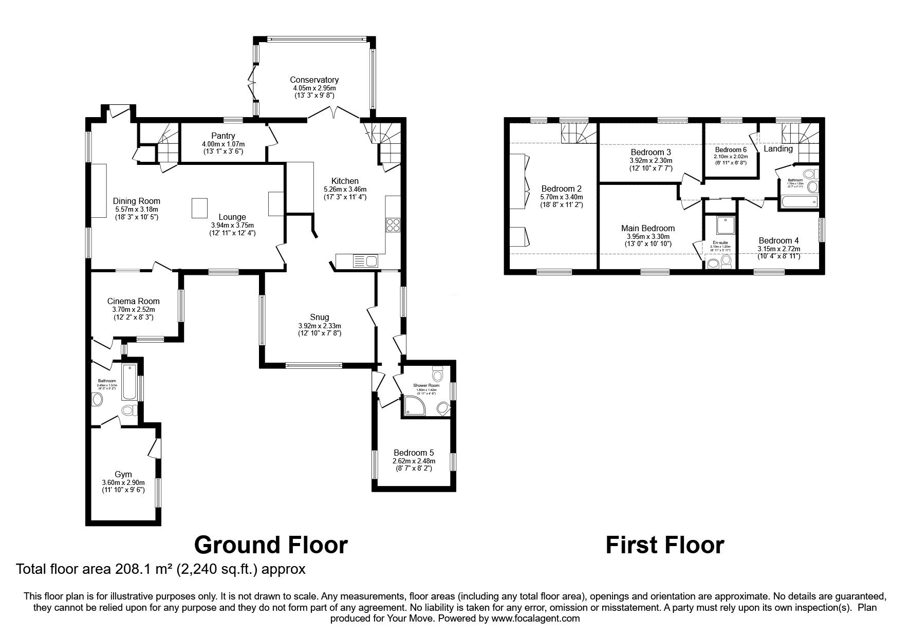 Floorplan of 6 bedroom  Property for sale, Craypool Lane, Scothern, Lincolnshire, LN2