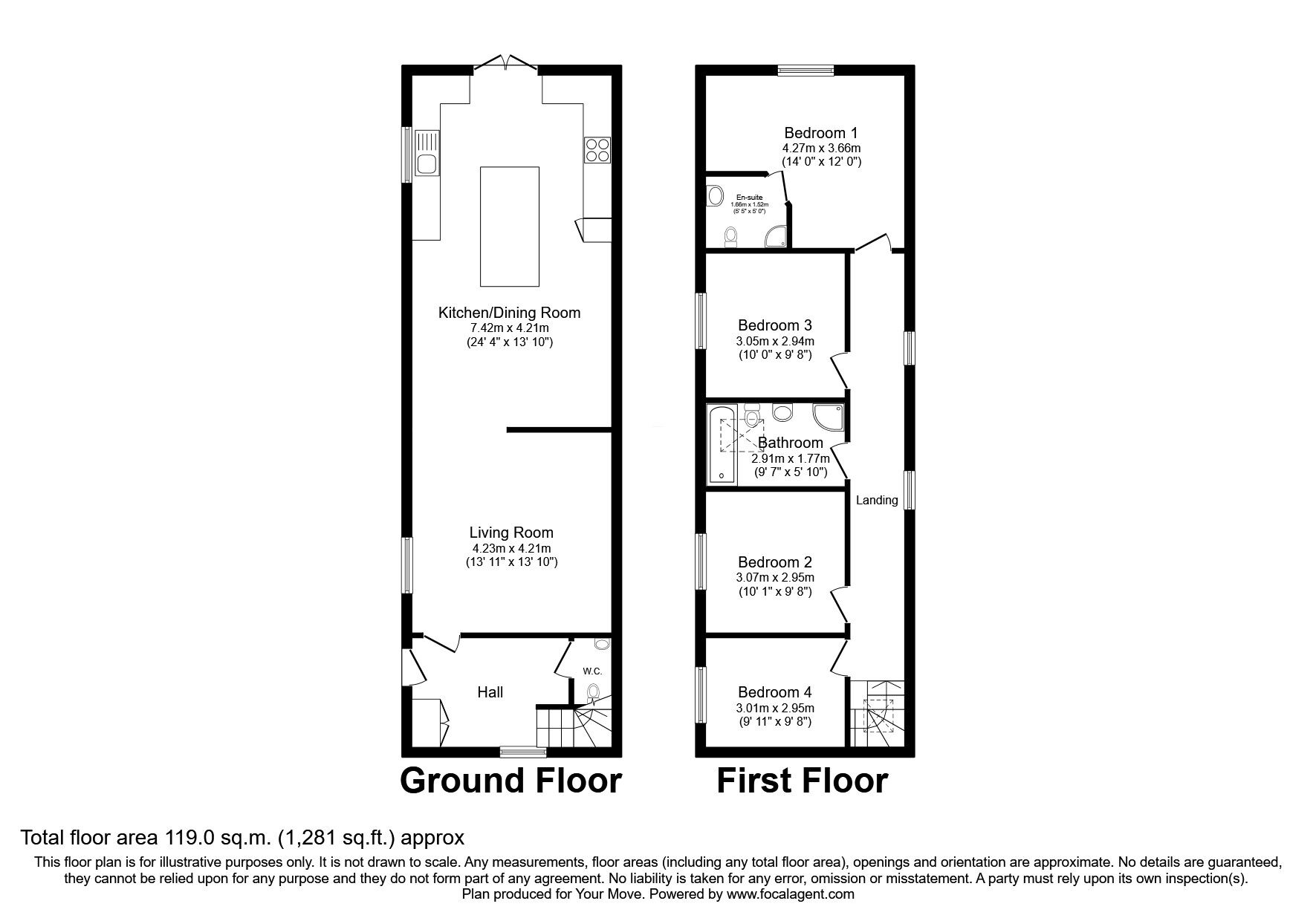 Floorplan of 4 bedroom Detached House for sale, School Lane, North Hykeham, Lincolnshire, LN6