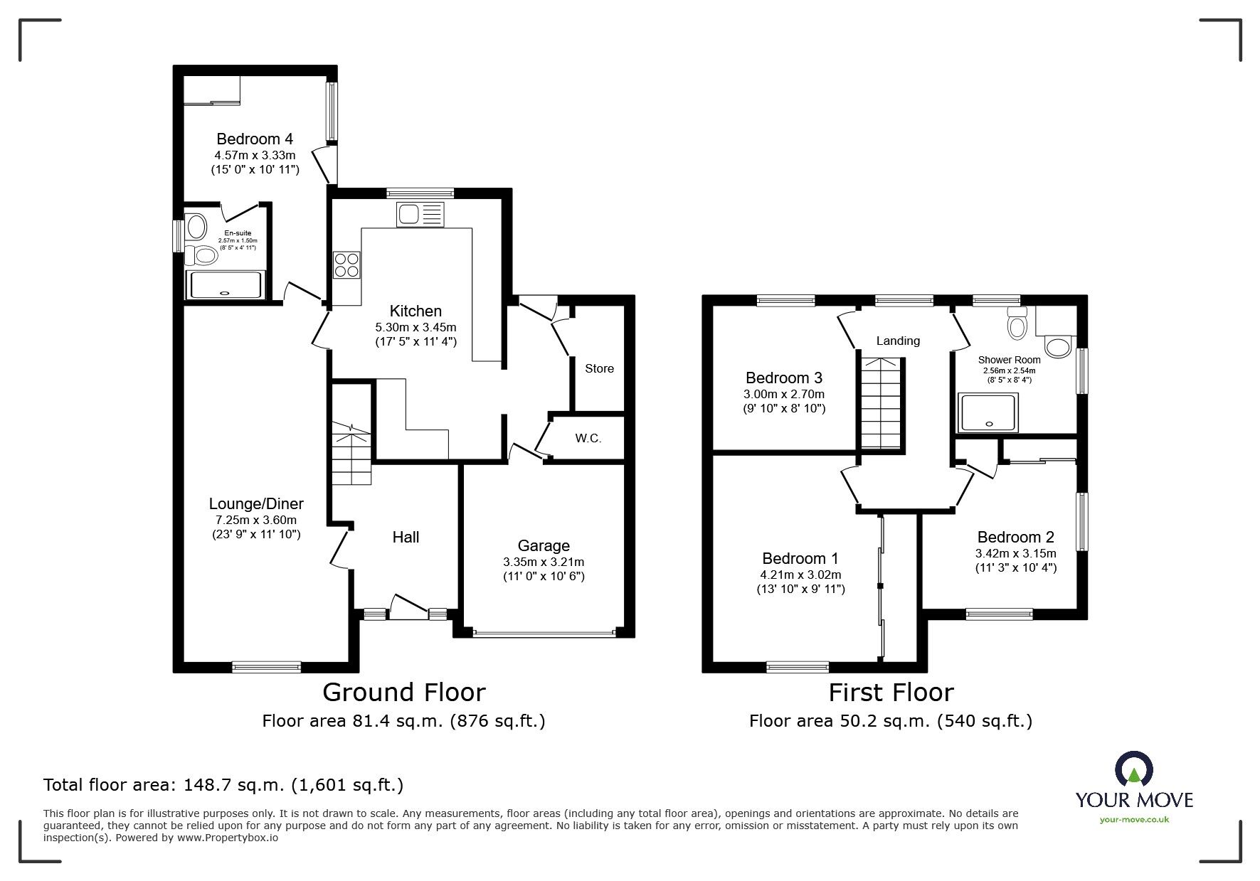 Floorplan of 4 bedroom Detached House for sale, Sunfield Crescent, Lincoln, Lincolnshire, LN6
