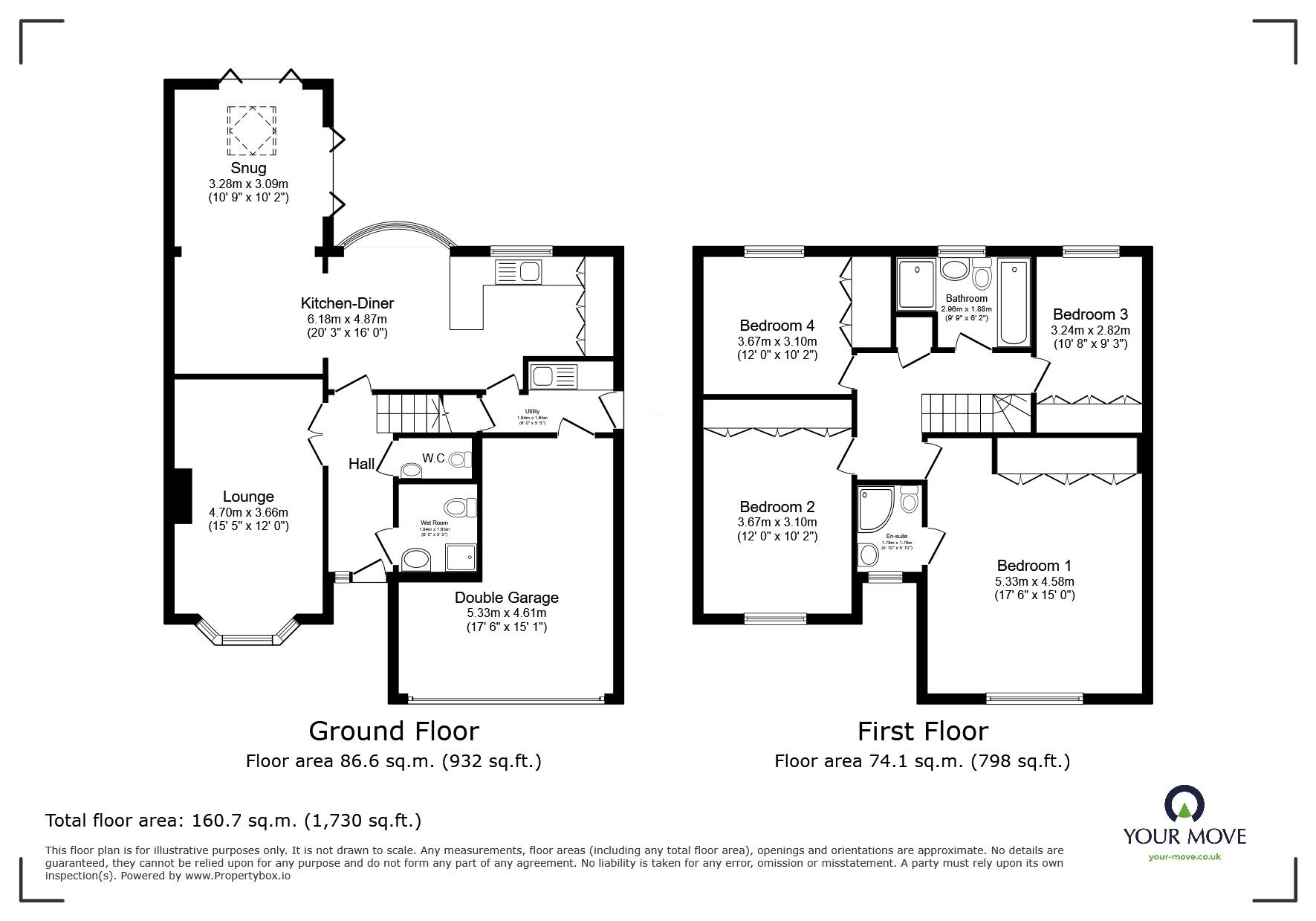 Floorplan of 4 bedroom Detached House for sale, Ridge Close, Welton, Lincolnshire, LN2