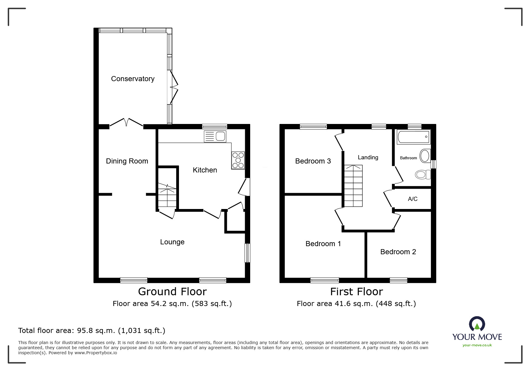 Floorplan of 3 bedroom Semi Detached House for sale, Sunfield Crescent, Lincoln, Lincolnshire, LN6