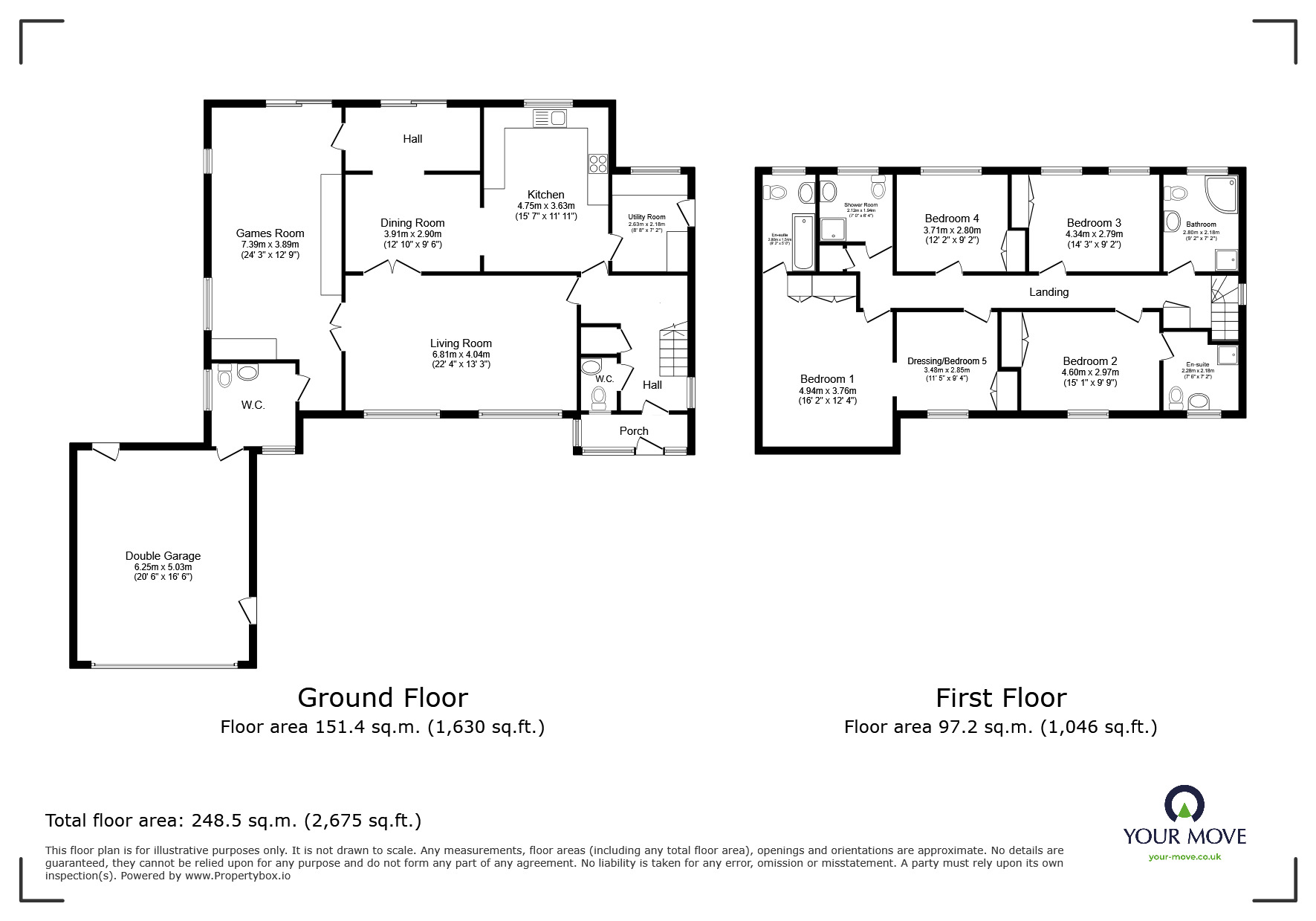 Floorplan of 5 bedroom Detached House for sale, St. Georges Lane, Riseholme, Lincolnshire, LN2