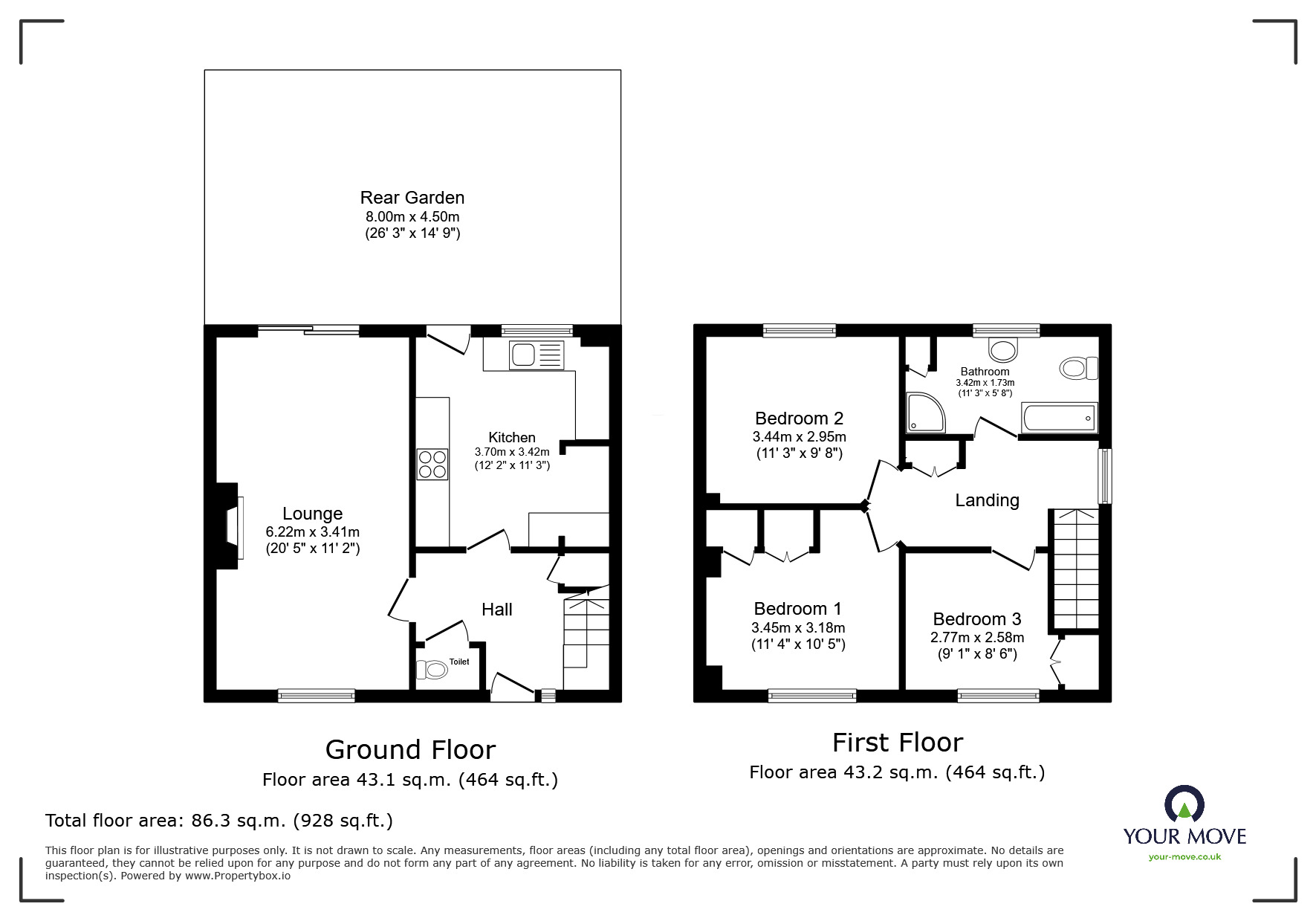 Floorplan of 3 bedroom Detached House to rent, Victoria Terrace, Lincoln, Lincolnshire, LN1