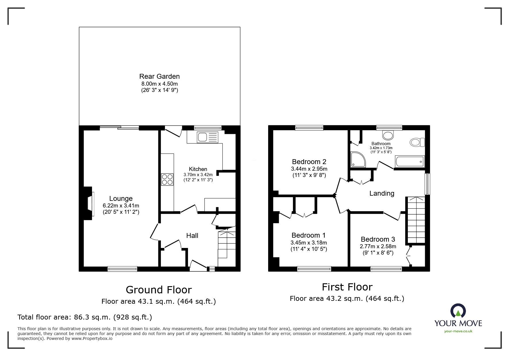 Floorplan of 3 bedroom Detached House to rent, Victoria Terrace, Lincoln, Lincolnshire, LN1