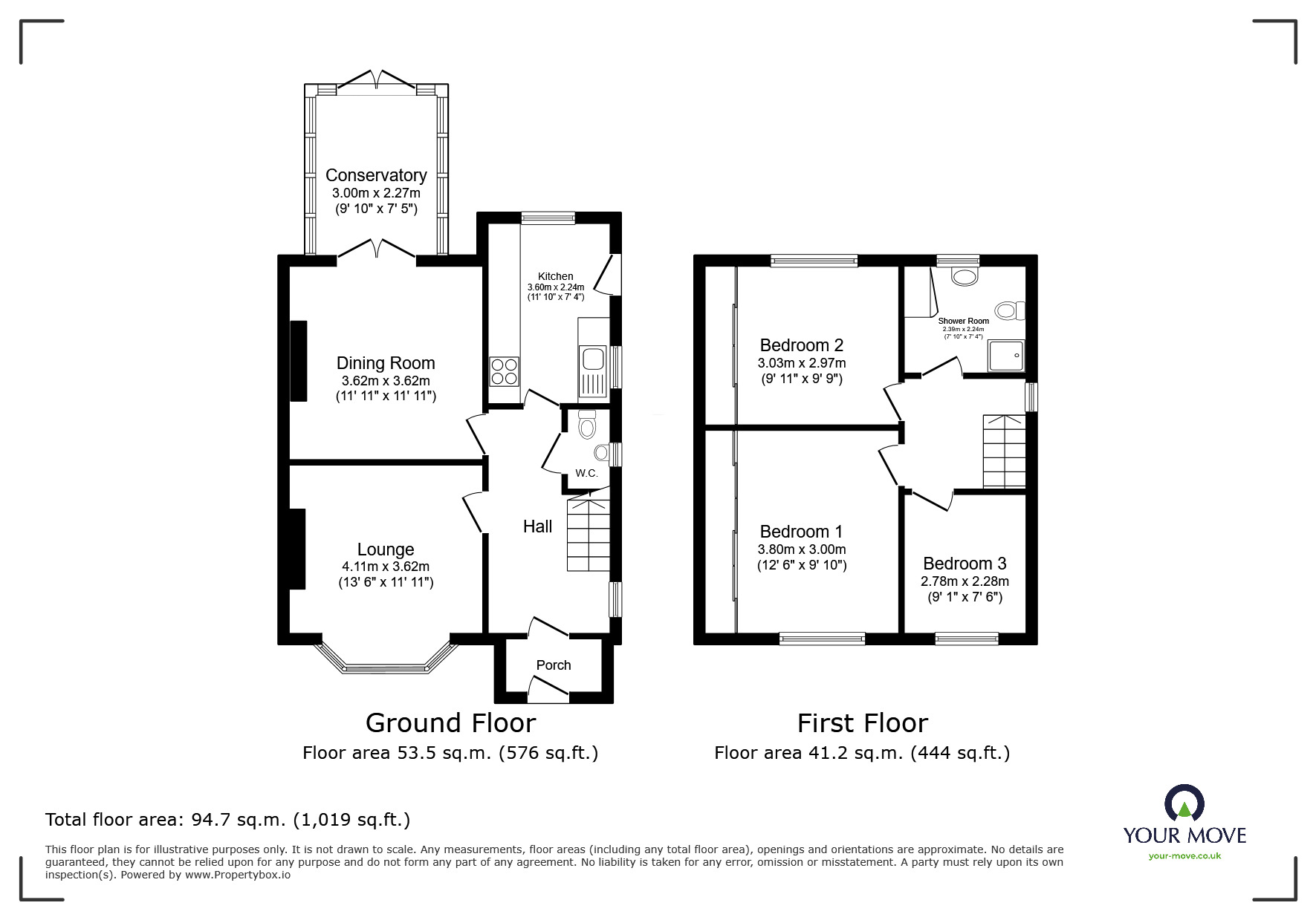 Floorplan of 3 bedroom Semi Detached House for sale, Doddington Road, Lincoln, Lincolnshire, LN6