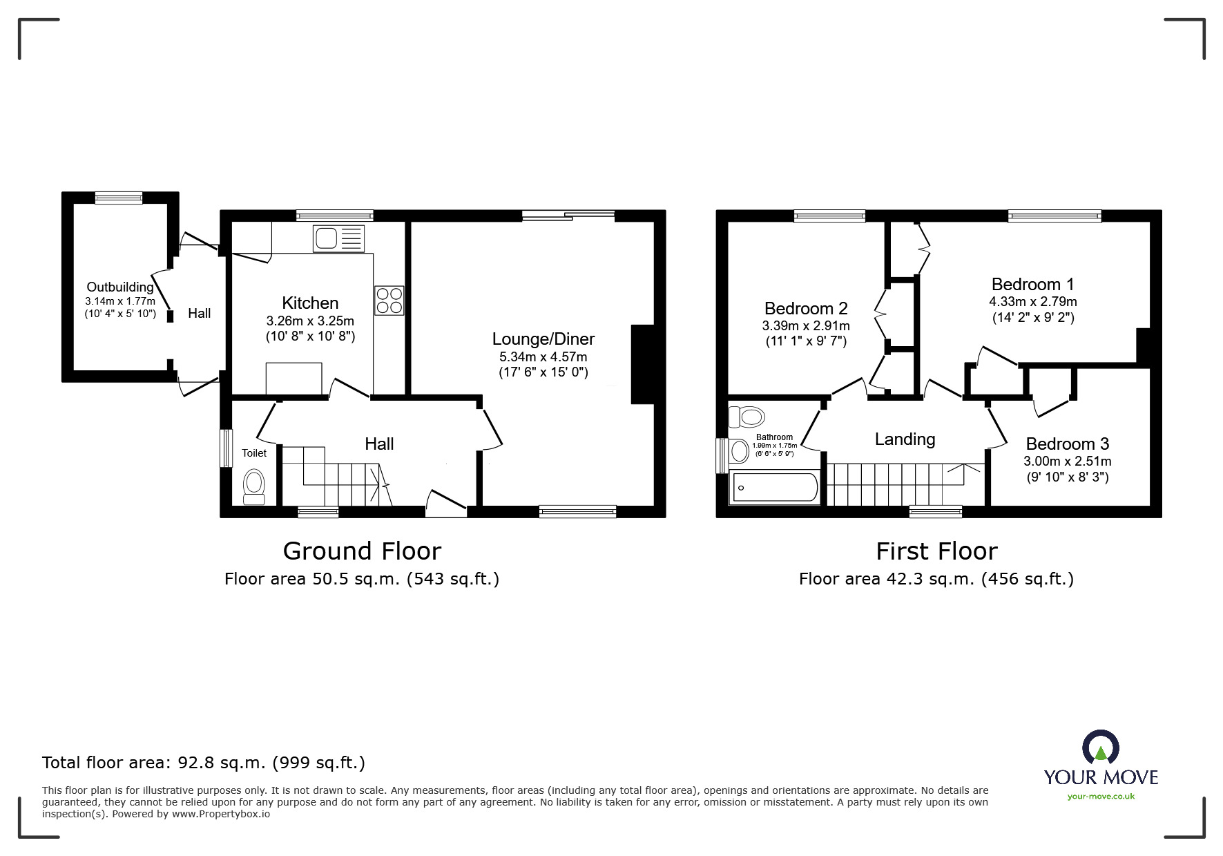 Floorplan of 3 bedroom Semi Detached House for sale, Anzio Crescent, Lincoln, Lincolnshire, LN1