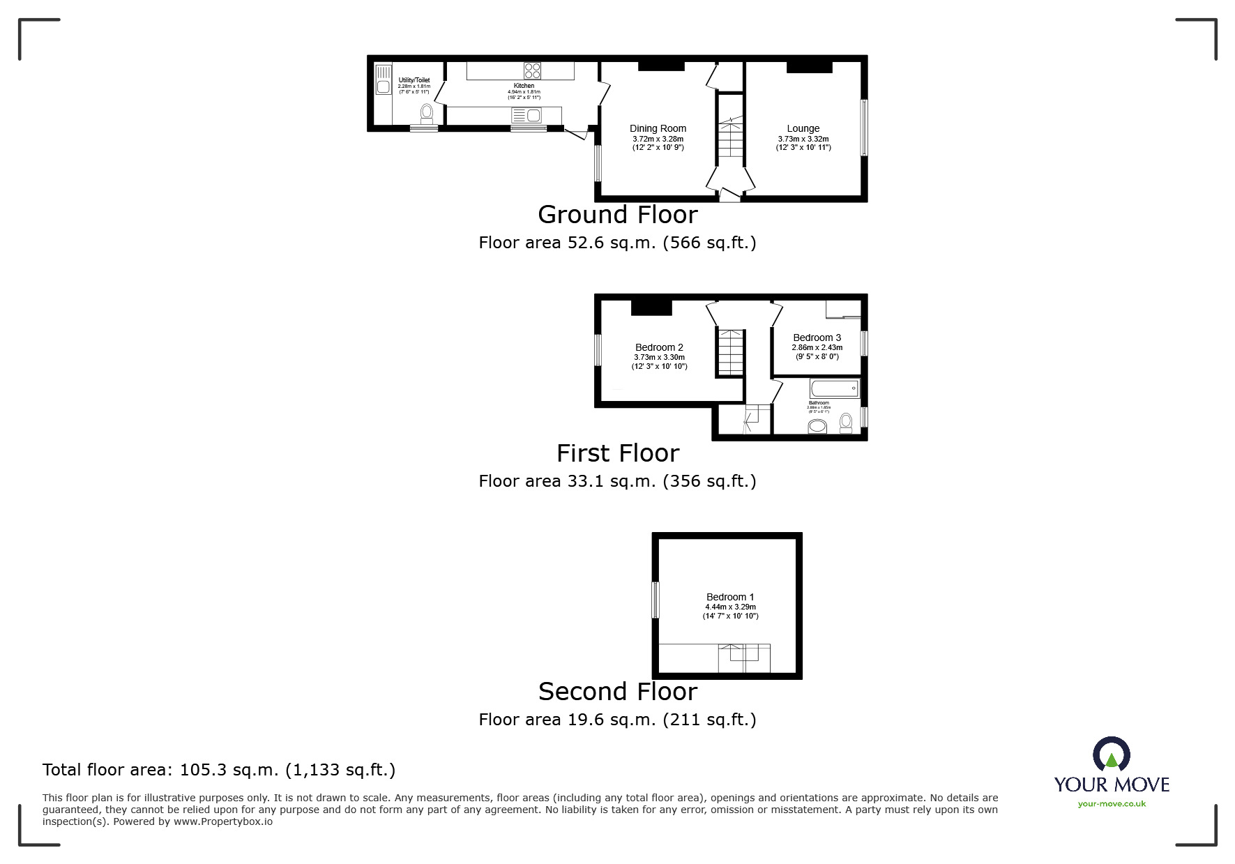 Floorplan of 3 bedroom Mid Terrace House for sale, St. Nicholas Street, Lincoln, Lincolnshire, LN1