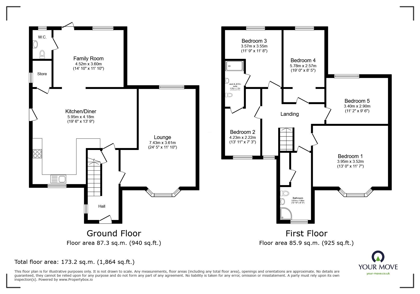 Floorplan of 5 bedroom Semi Detached House to rent, Rufford Green, Lincoln, Lincolnshire, LN6