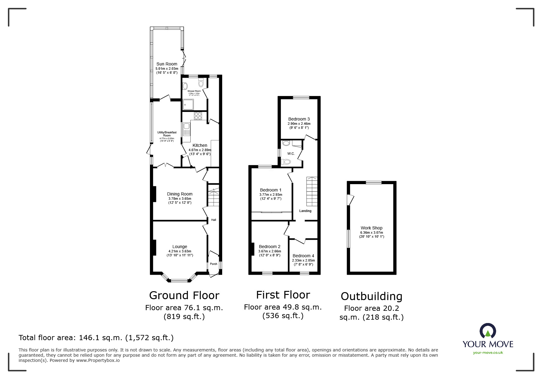 Floorplan of 4 bedroom Semi Detached House for sale, Hykeham Road, Lincoln, Lincolnshire, LN6
