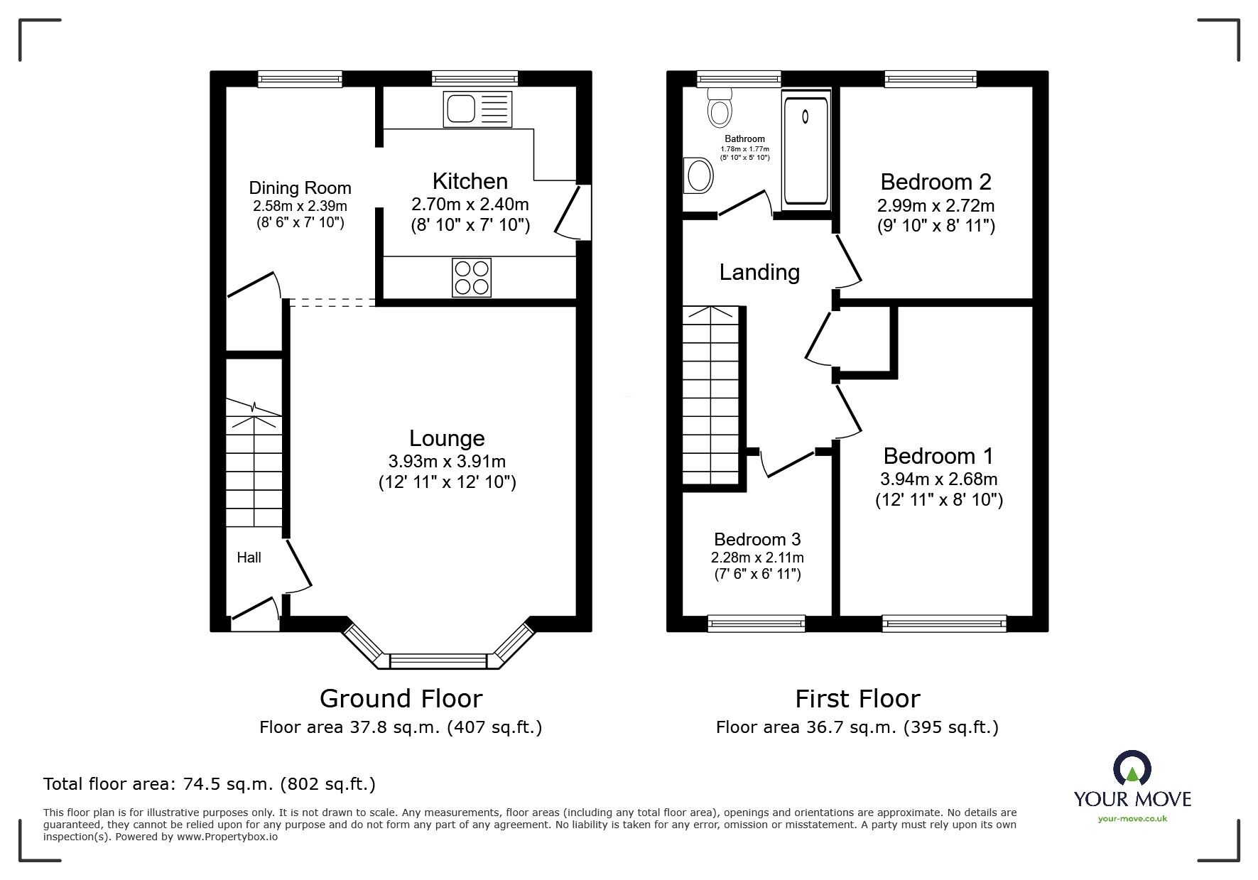 Floorplan of 3 bedroom Semi Detached House for sale, Hibaldstow Road, Lincoln, Lincolnshire, LN6