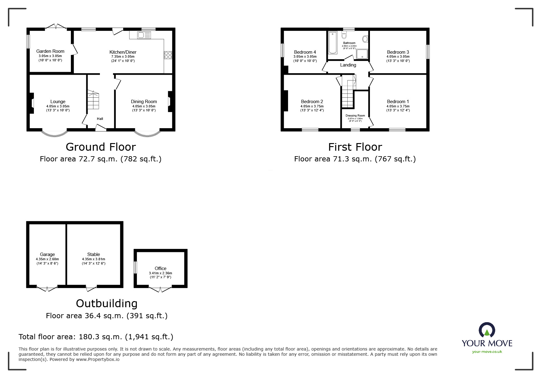Floorplan of 4 bedroom Detached House for sale, Gainsborough Road, Glentham, Lincolnshire, LN8