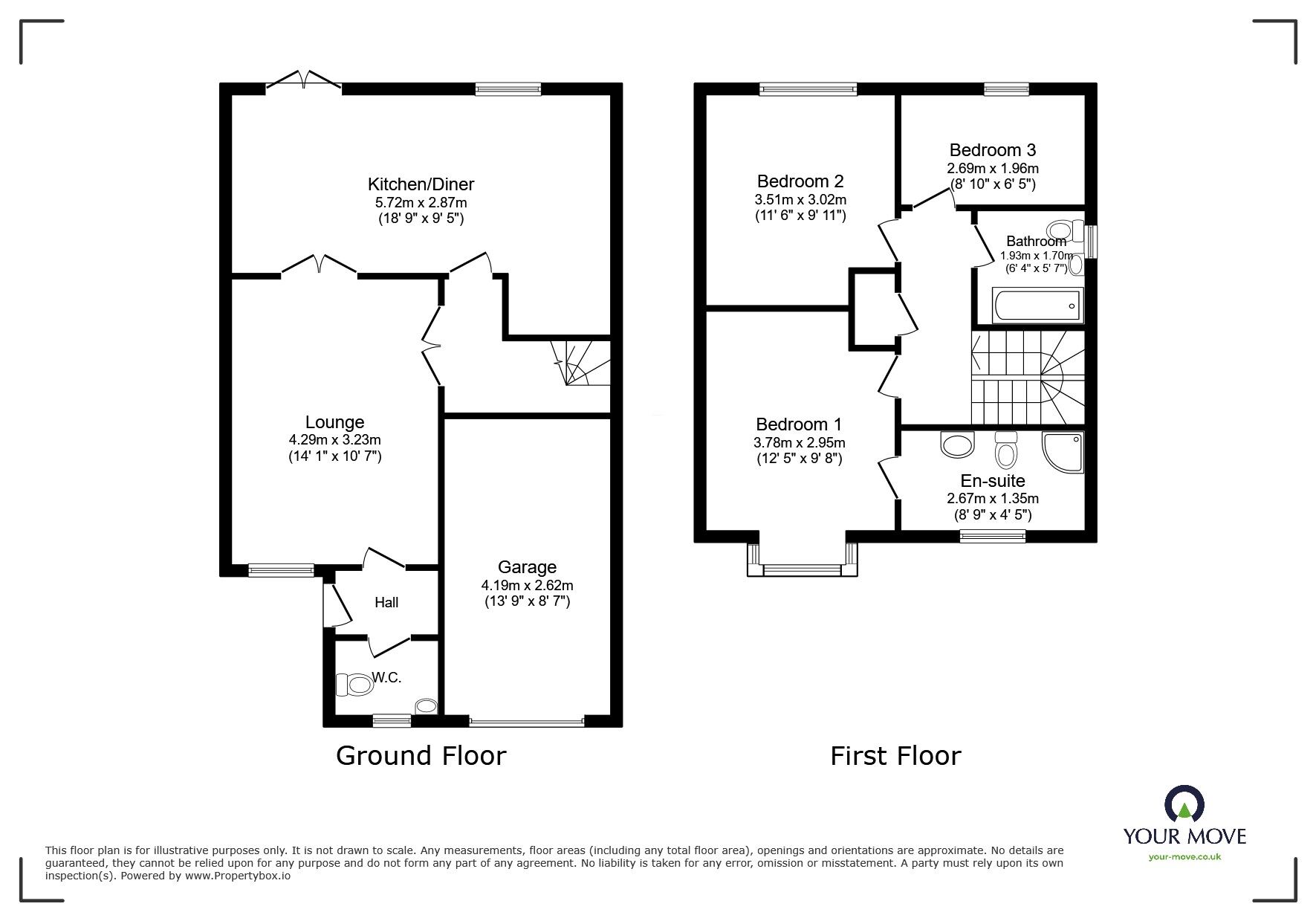 Floorplan of 3 bedroom Detached House for sale, Wentworth Drive, Dunholme, Lincolnshire, LN2