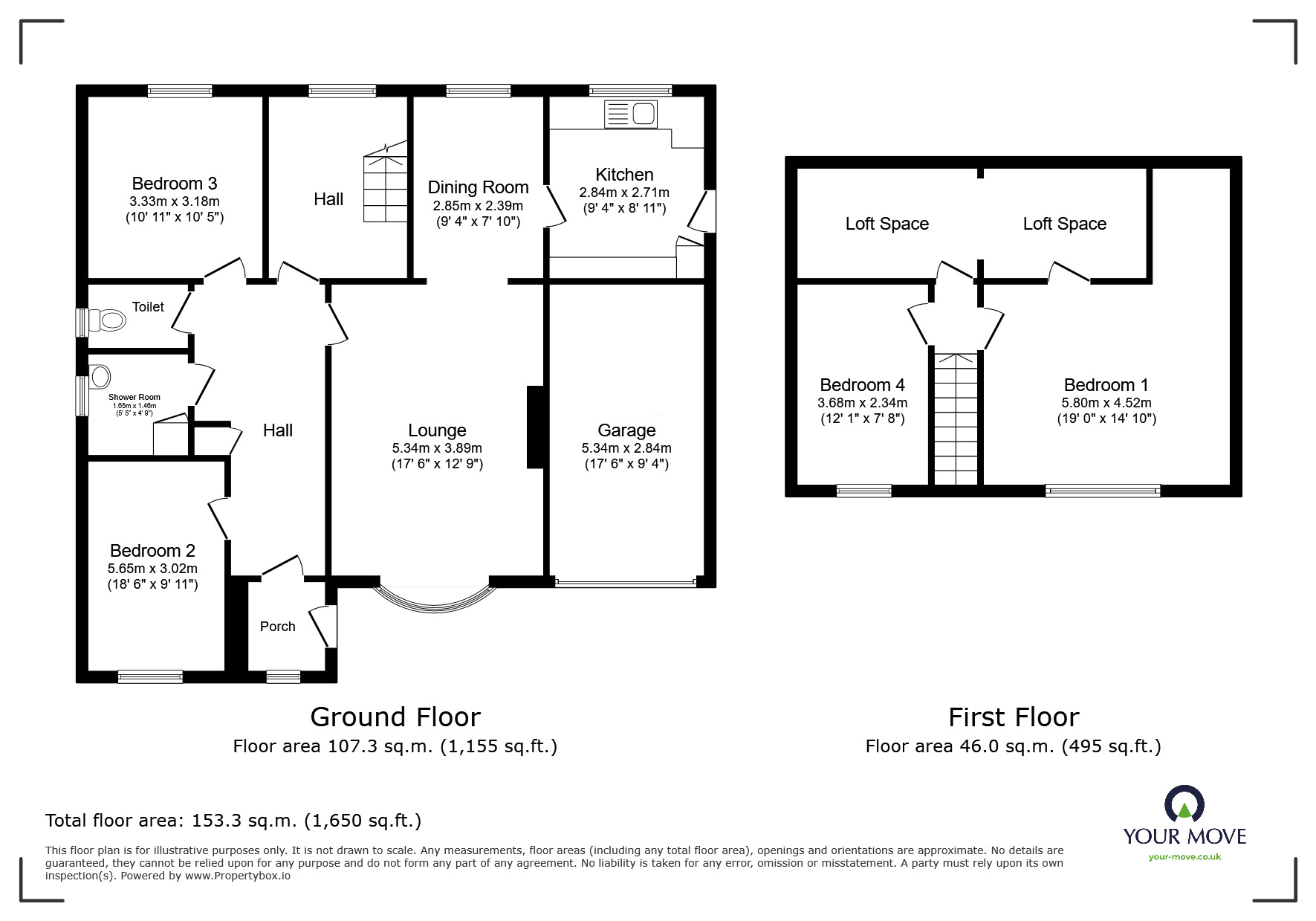 Floorplan of 4 bedroom Detached Bungalow for sale, Windermere Avenue, North Hykeham, Lincolnshire, LN6
