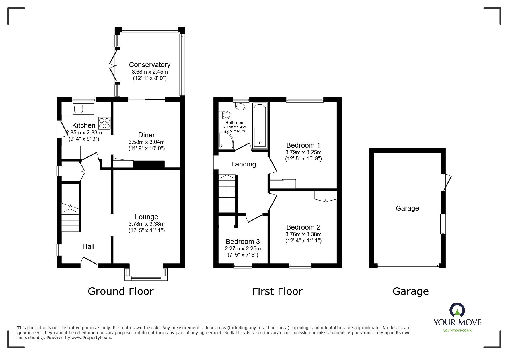 Floorplan of 3 bedroom Semi Detached House for sale, Clarke Road, Lincoln, Lincolnshire, LN6