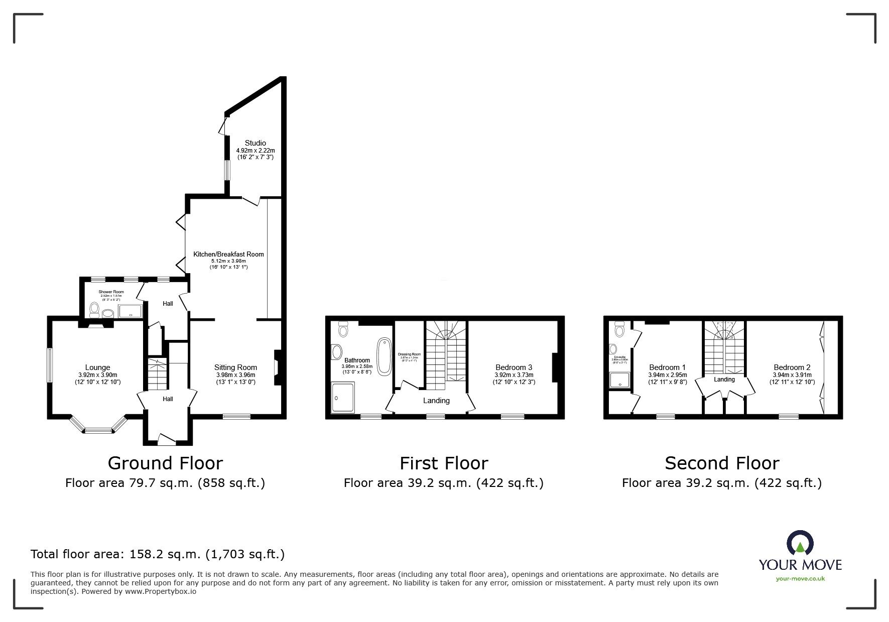 Floorplan of 3 bedroom Detached House for sale, Mill Road, Lincoln, Lincolnshire, LN1