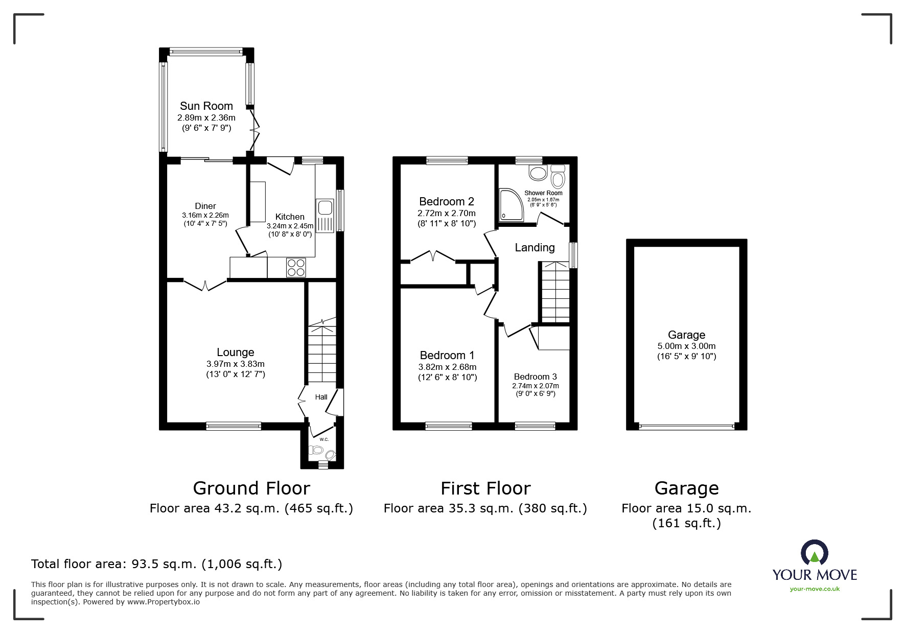 Floorplan of 3 bedroom Detached House for sale, Manor Leas Close, Lincoln, Lincolnshire, LN6