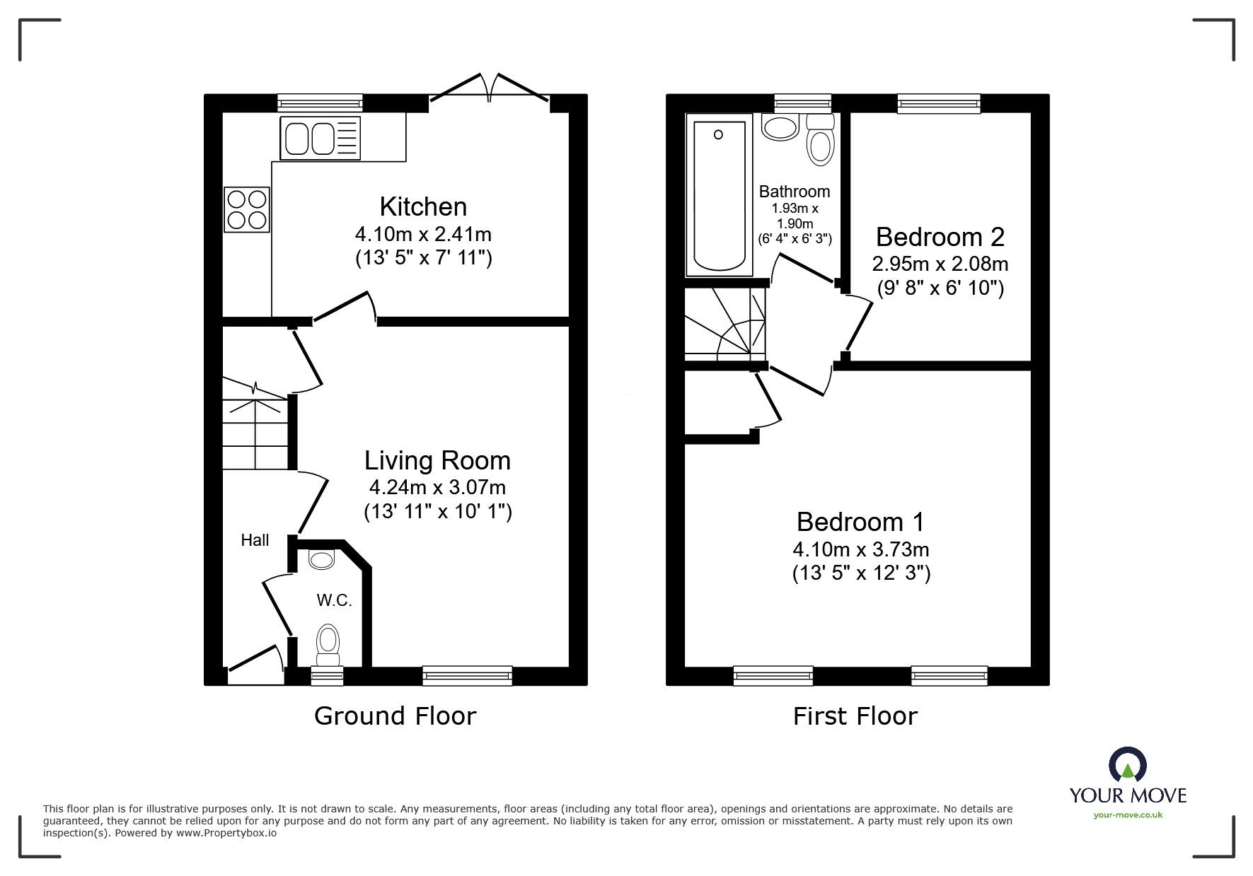 Floorplan of 2 bedroom Semi Detached House for sale, Crucible Close, North Hykeham, Lincolnshire, LN6