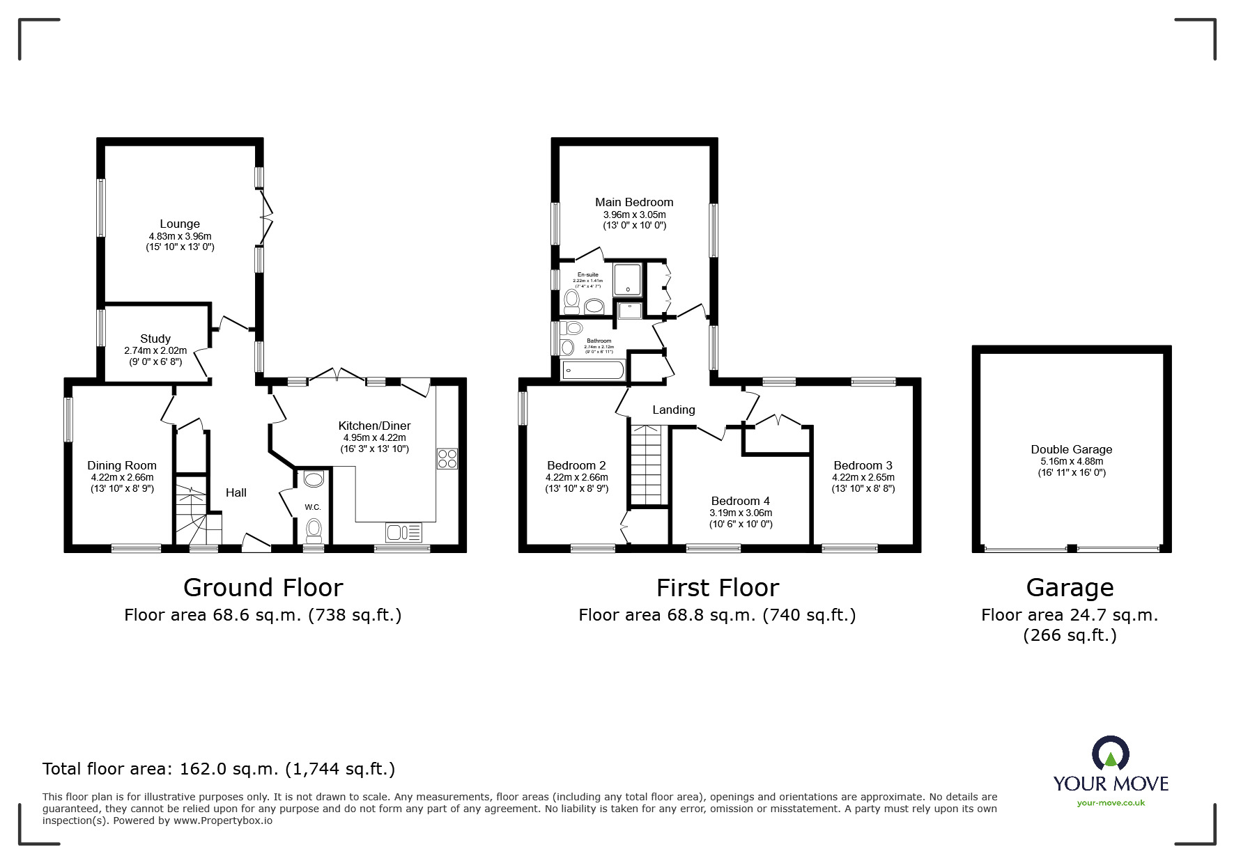 Floorplan of 4 bedroom Detached House for sale, Tall Pines Road, Witham St. Hughs, Lincolnshire, LN6