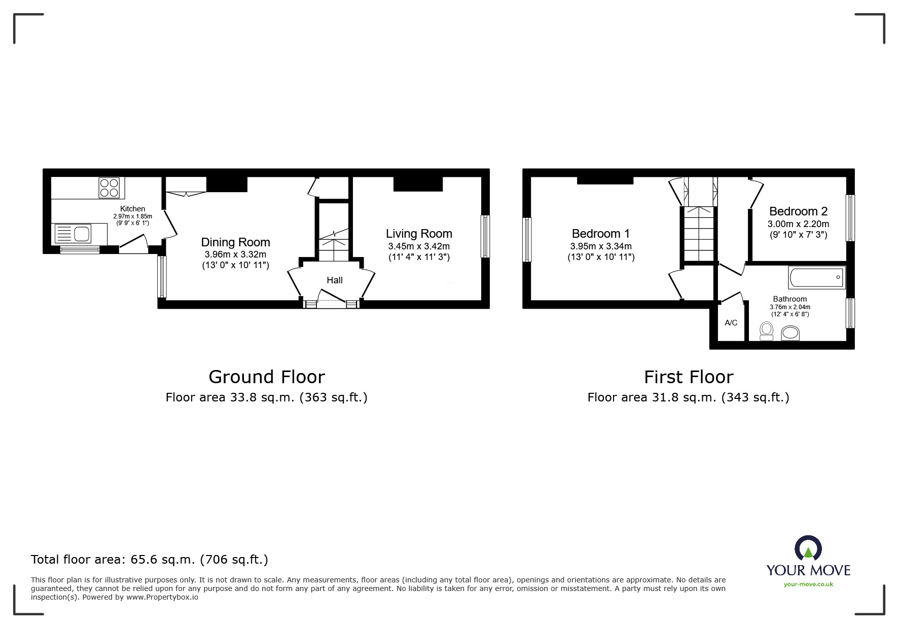 Floorplan of 2 bedroom Mid Terrace House for sale, Henry Street, Lincoln, Lincolnshire, LN5