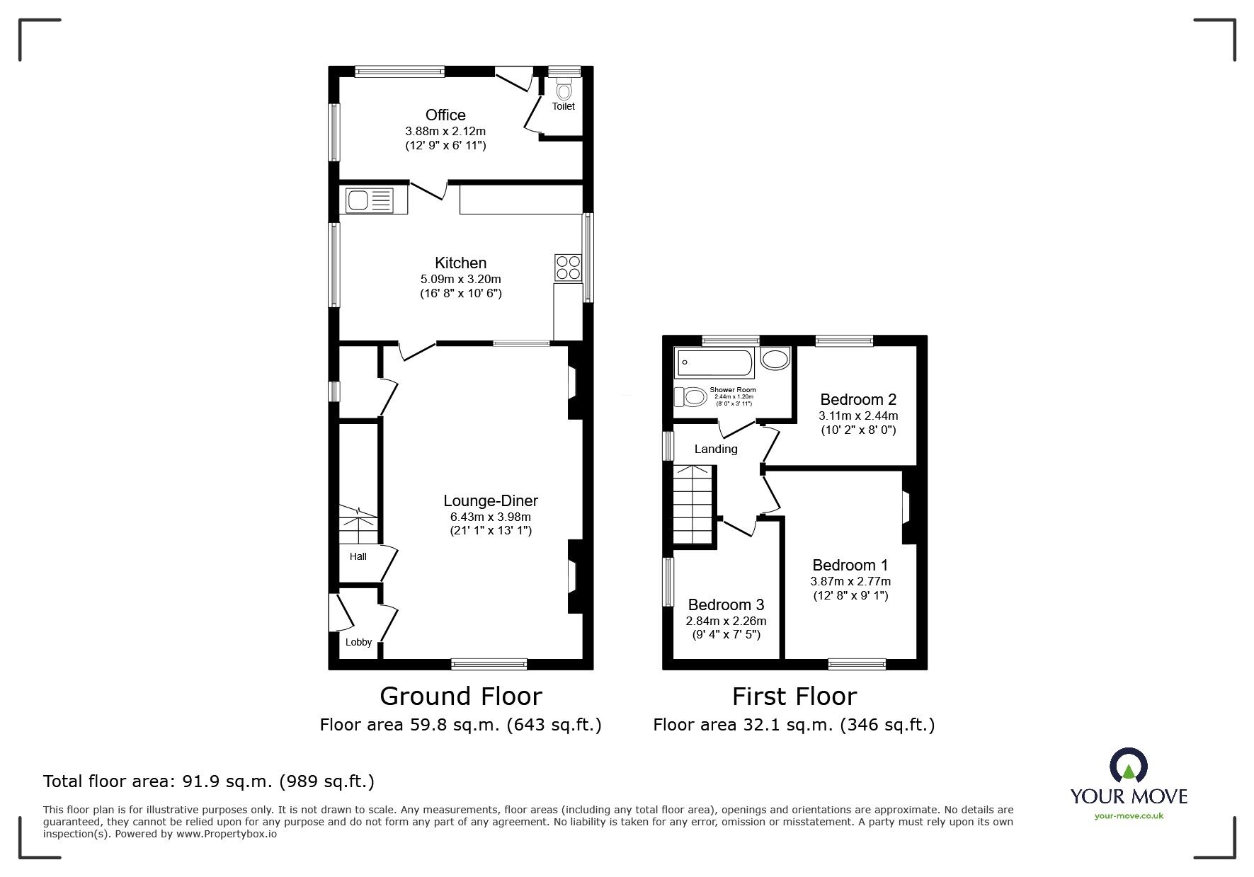 Floorplan of 3 bedroom Semi Detached Property for sale, Pinewoods, Doddington Road, Lincolnshire, LN6