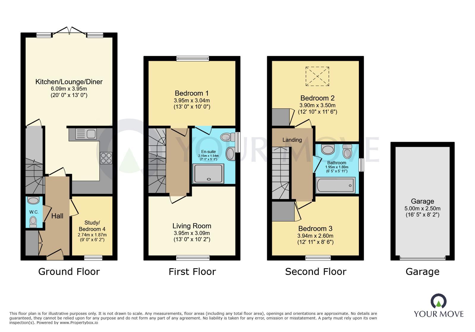 Floorplan of 4 bedroom Semi Detached House for sale, Brutus Court, North Hykeham, Lincolnshire, LN6