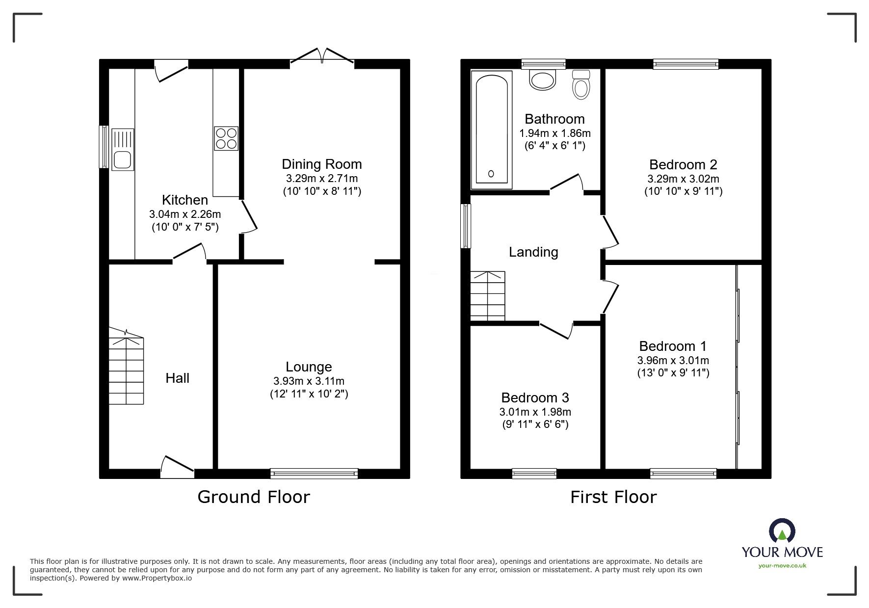 Floorplan of 3 bedroom Semi Detached House for sale, Fontwell Crescent, Lincoln, Lincolnshire, LN6