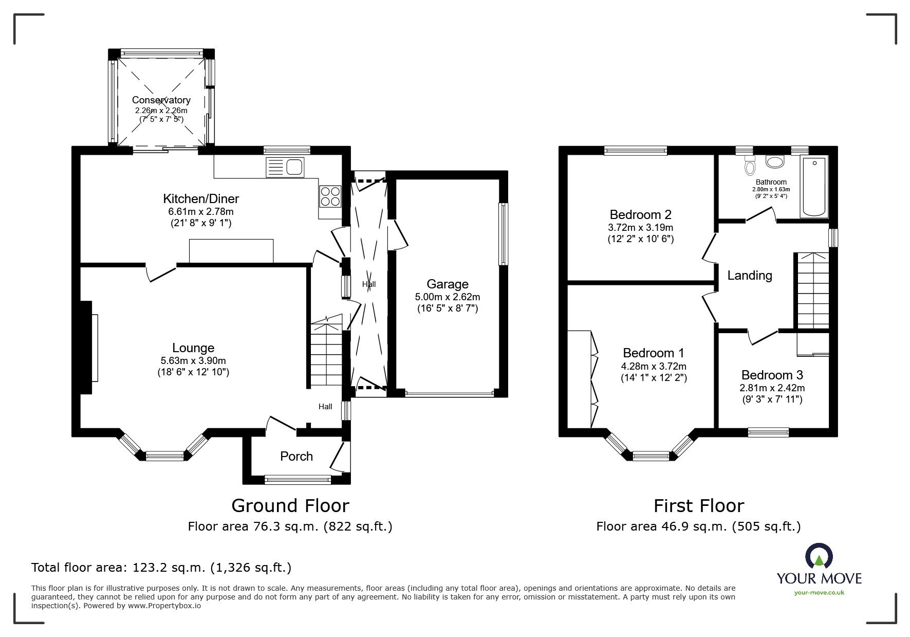 Floorplan of 3 bedroom Semi Detached House for sale, Grange Crescent, Lincoln, Lincolnshire, LN6