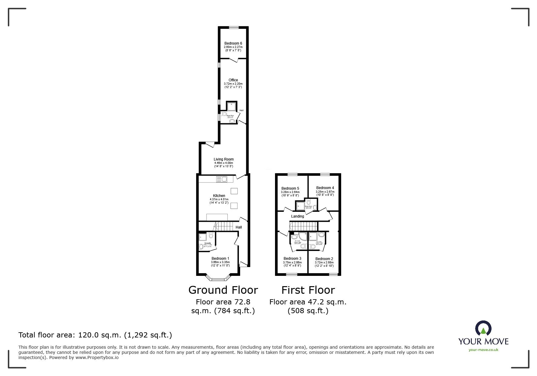 Floorplan of 6 bedroom Mid Terrace House for sale, Albert Crescent, Lincoln, Lincolnshire, LN1
