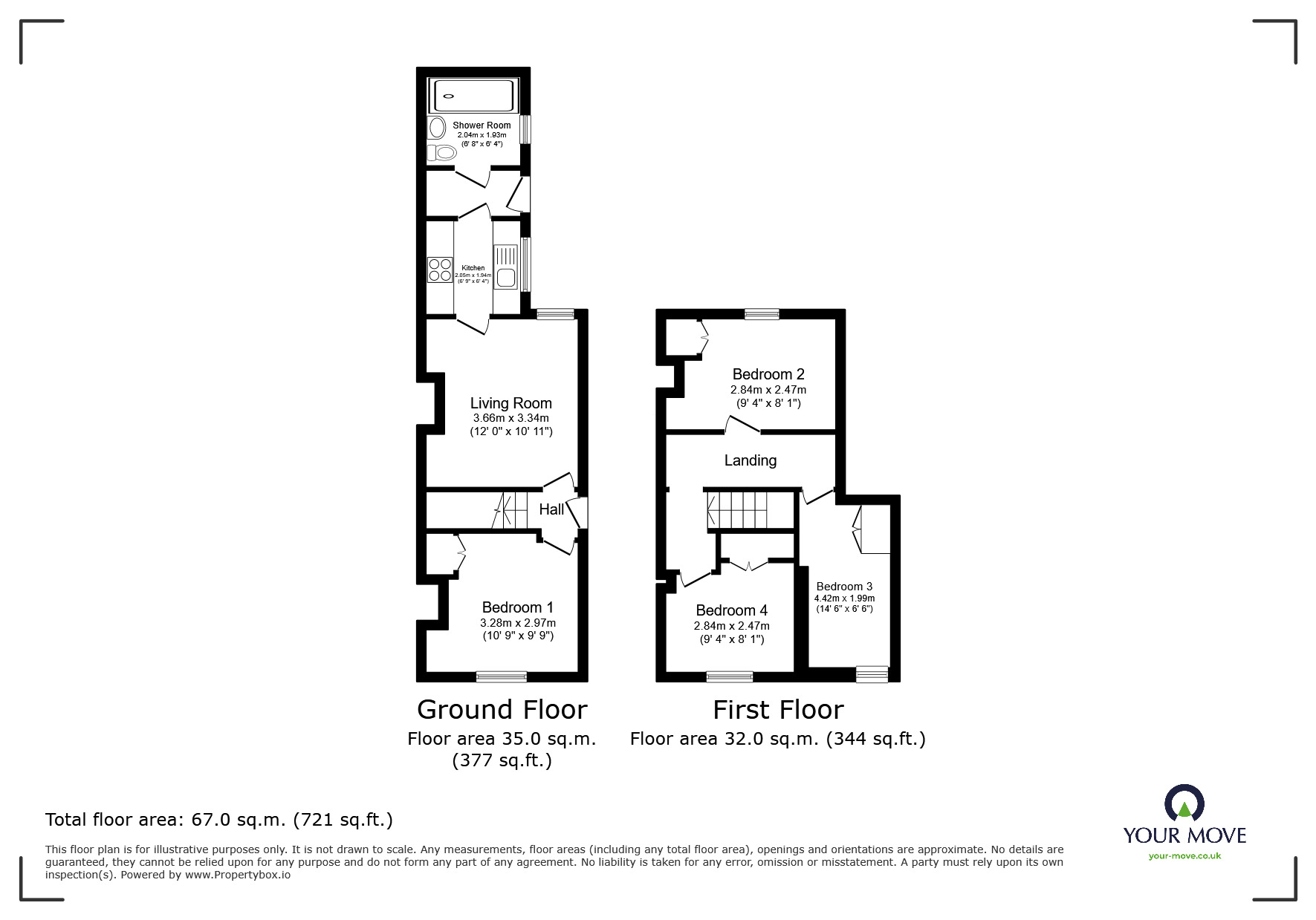 Floorplan of 4 bedroom Mid Terrace House for sale, Good Lane, Lincoln, Lincolnshire, LN1
