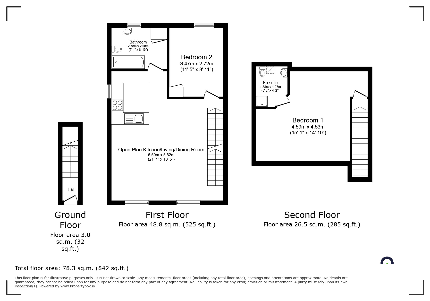 Floorplan of 2 bedroom Flat for sale, Robey Court, Robey Street, Lincolnshire, LN5