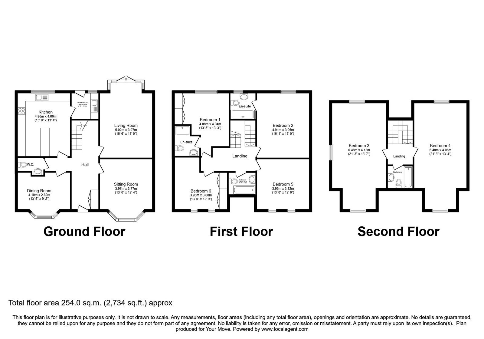 Floorplan of 6 bedroom Detached House for sale, Londinium Way, North Hykeham, Lincolnshire, LN6