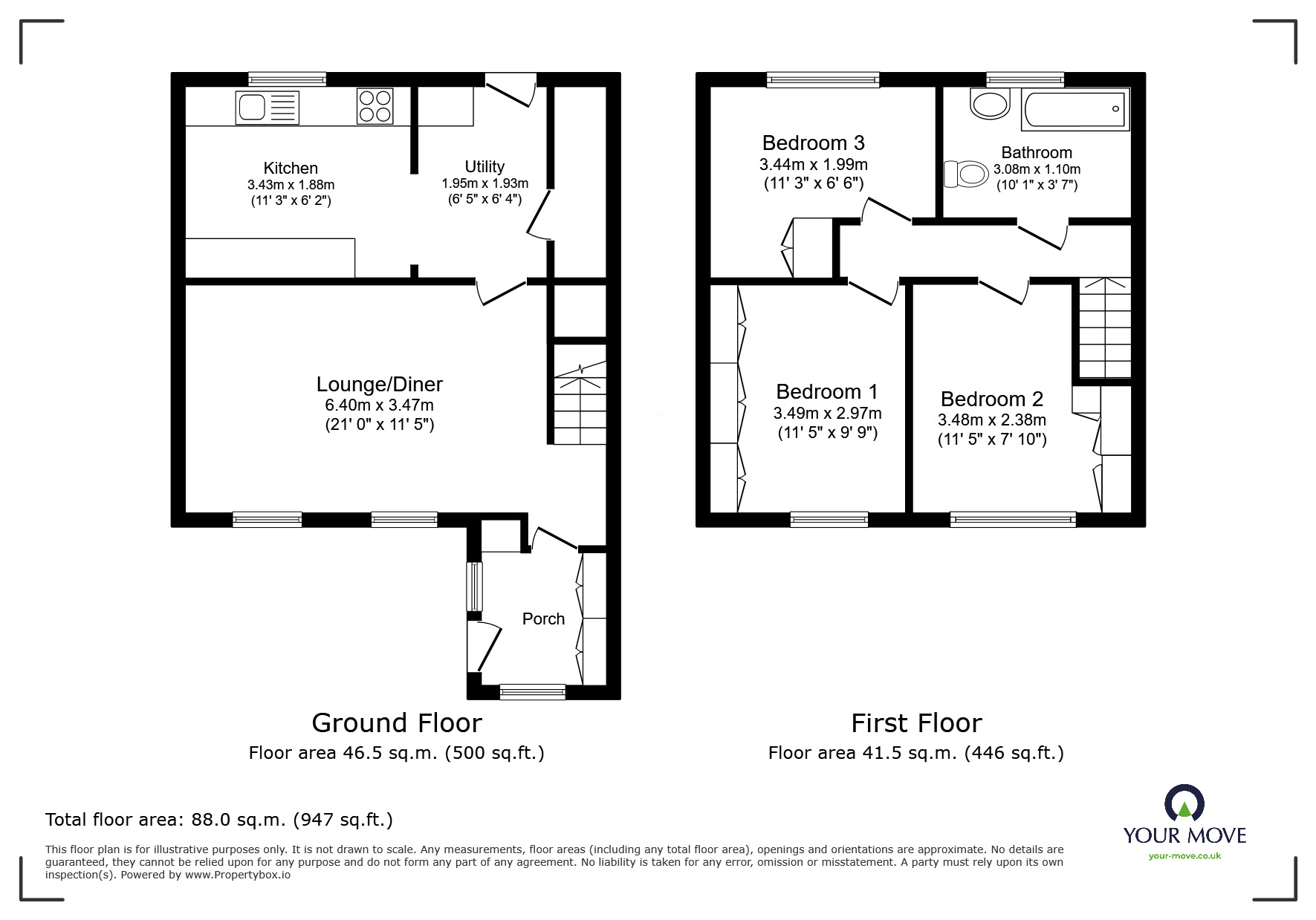 Floorplan of 3 bedroom Mid Terrace House for sale, High Street, Newton-on-Trent, Lincolnshire, LN1