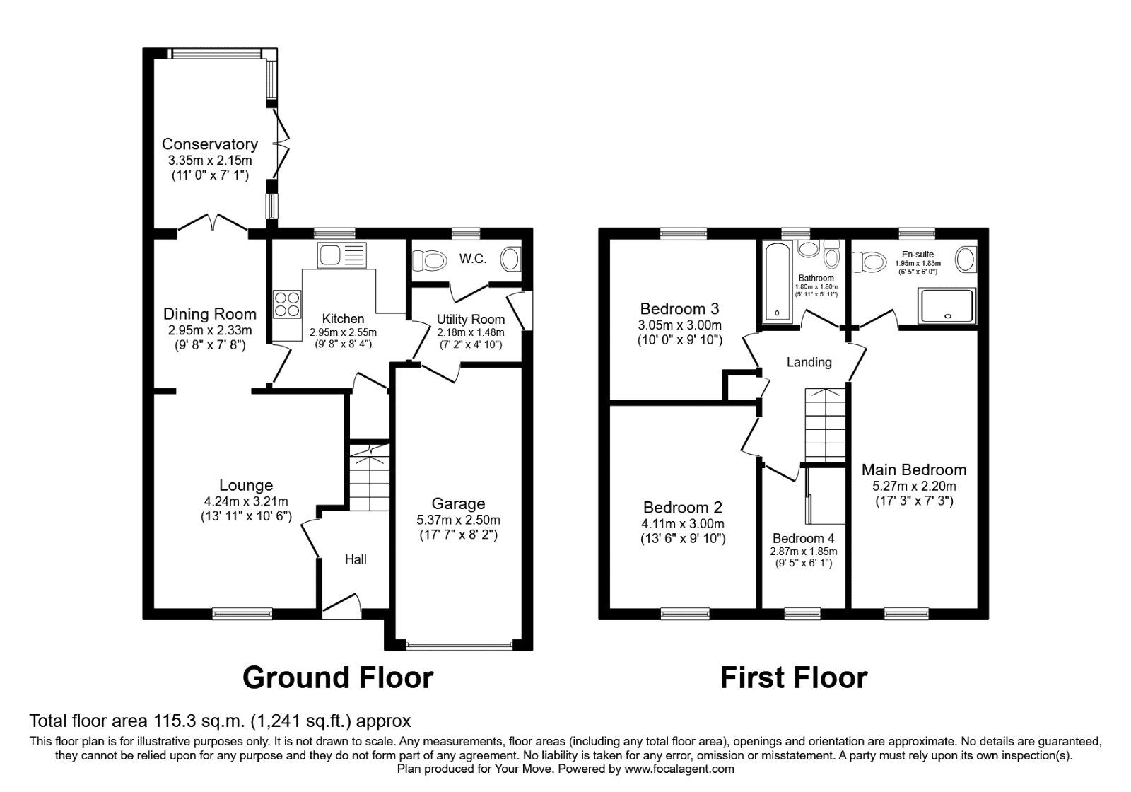 Floorplan of 4 bedroom Detached House for sale, Lime Tree Close, Lincoln, Lincolnshire, LN6