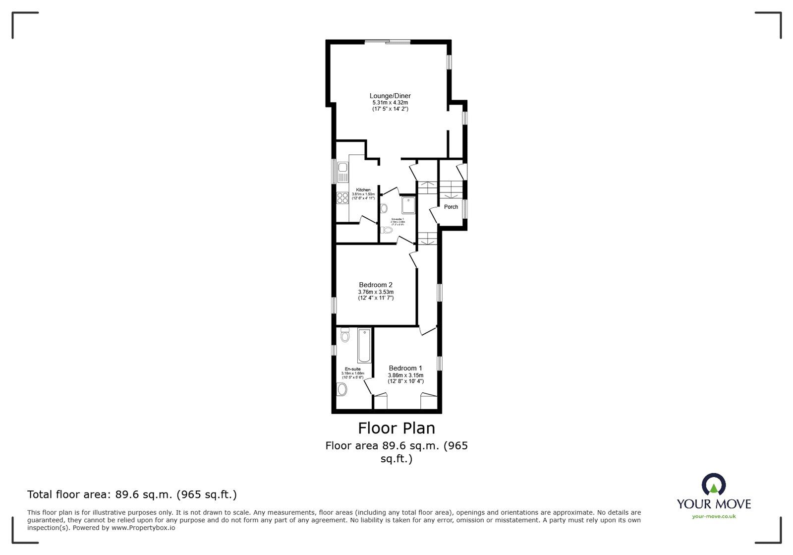Floorplan of 2 bedroom Flat to rent, Tillbridge Road, Sturton By Stow, Lincolnshire, LN1