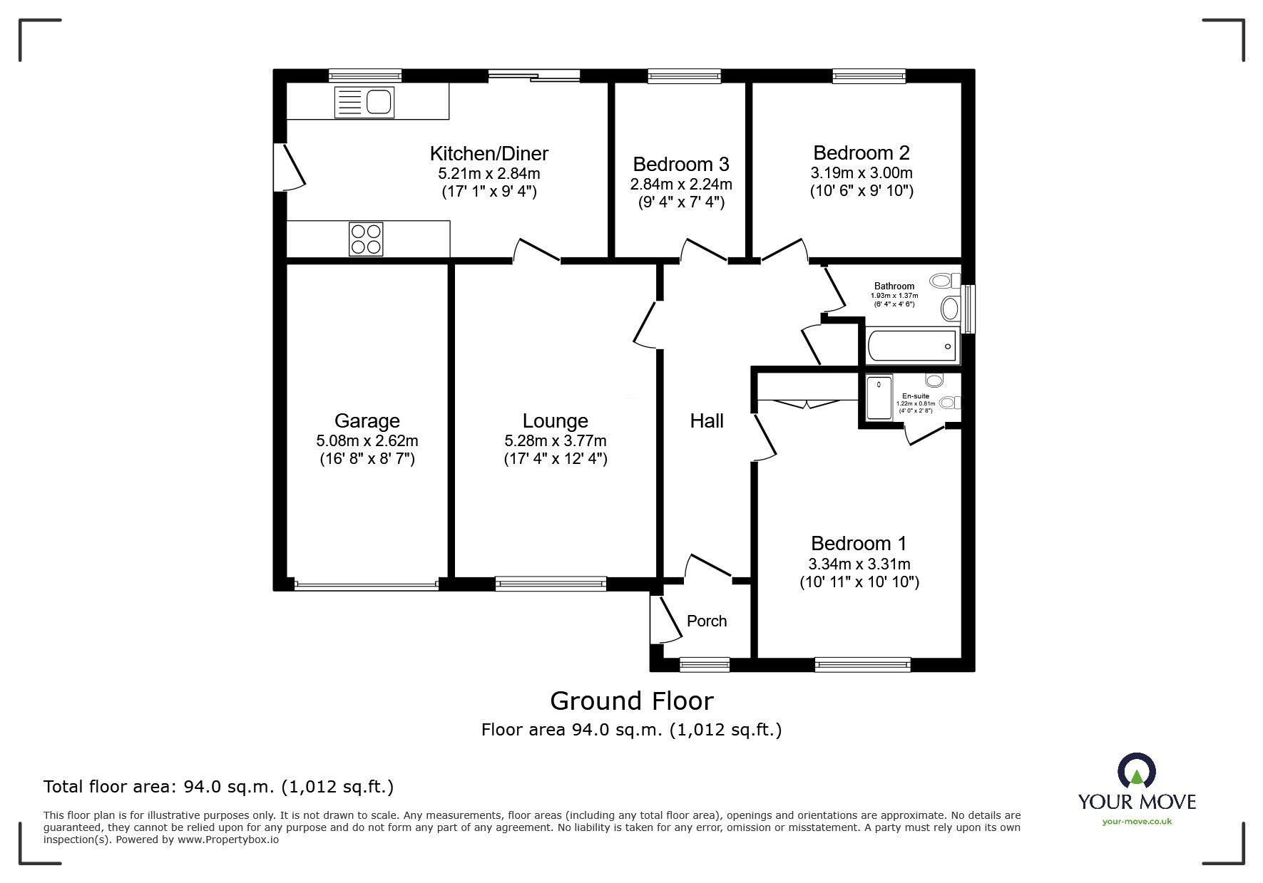 Floorplan of 3 bedroom Detached House to rent, Exmoor Close, North Hykeham, Lincolnshire, LN6