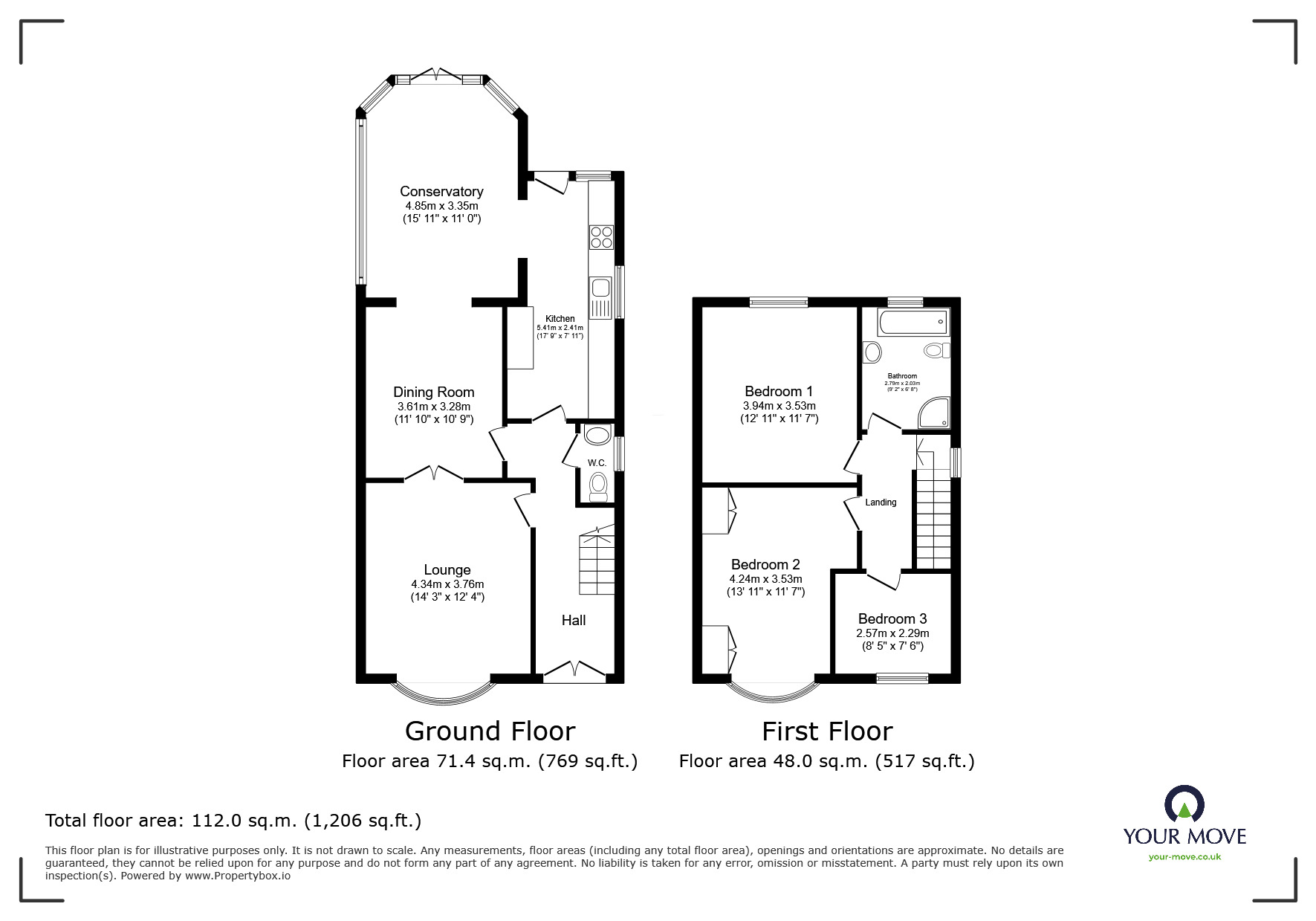 Floorplan of 3 bedroom Semi Detached House for sale, Newark Road, North Hykeham, Lincolnshire, LN6